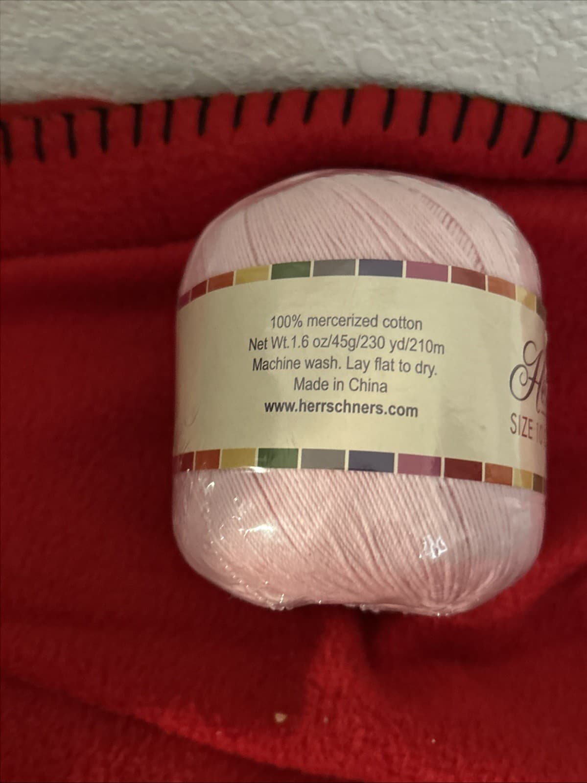 Herrschners Best Size 10 Cotton Crochet Thread Pink New - Thumbnail 2