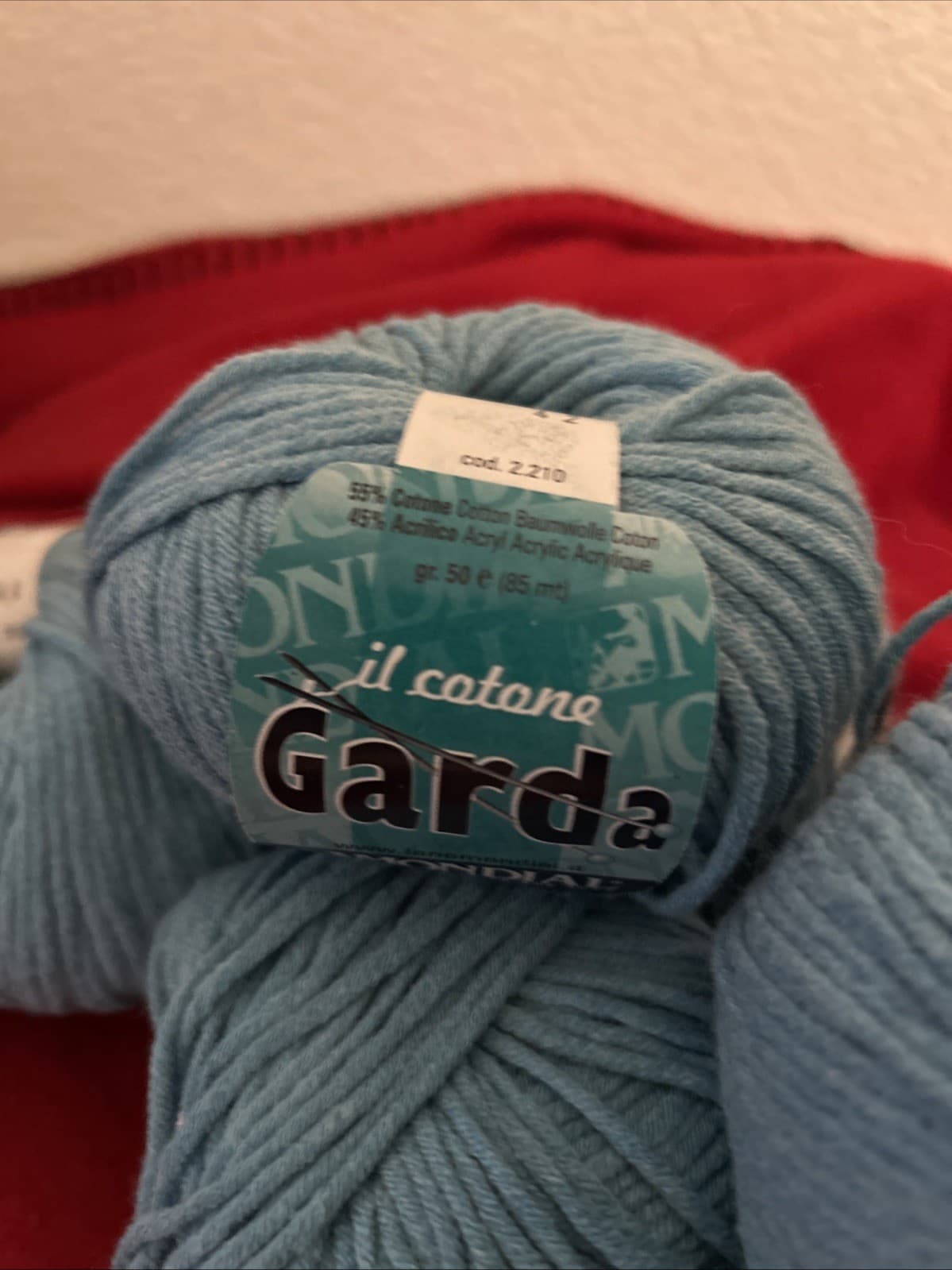 Lot Of 7 Garda Mondial Yarn NWT Blue - Thumbnail 2
