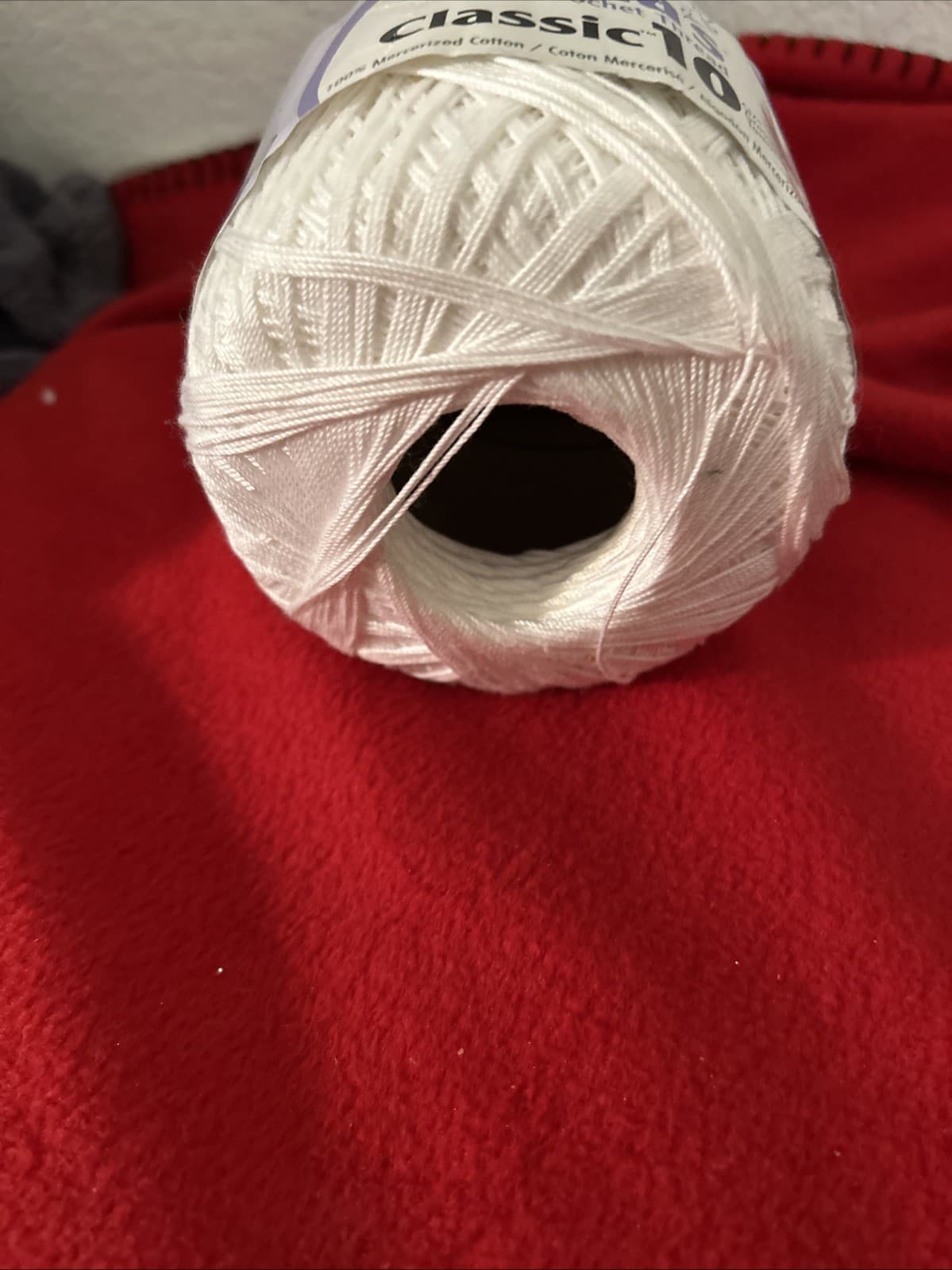 Aunt Lydia’s Crochet Thread Classic 10 White New - Thumbnail 4