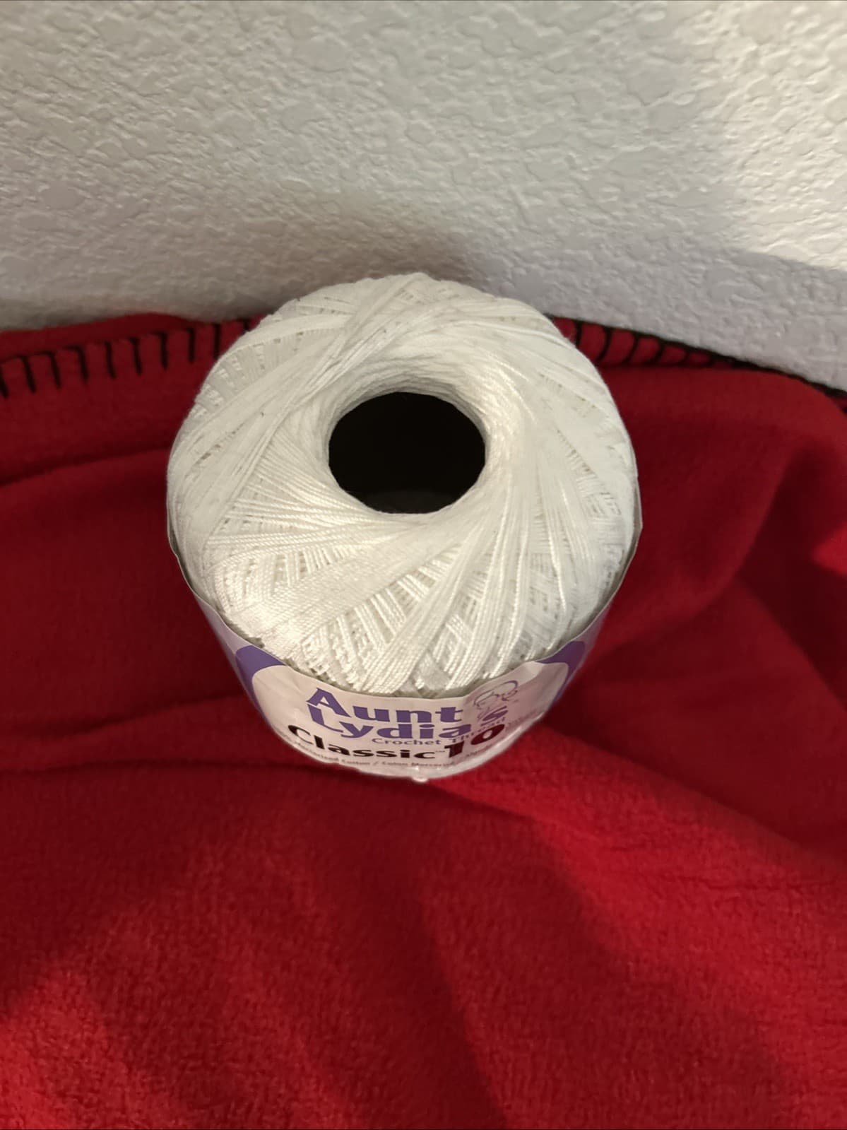 Aunt Lydia’s Crochet Thread Classic 10 White New - Thumbnail 2