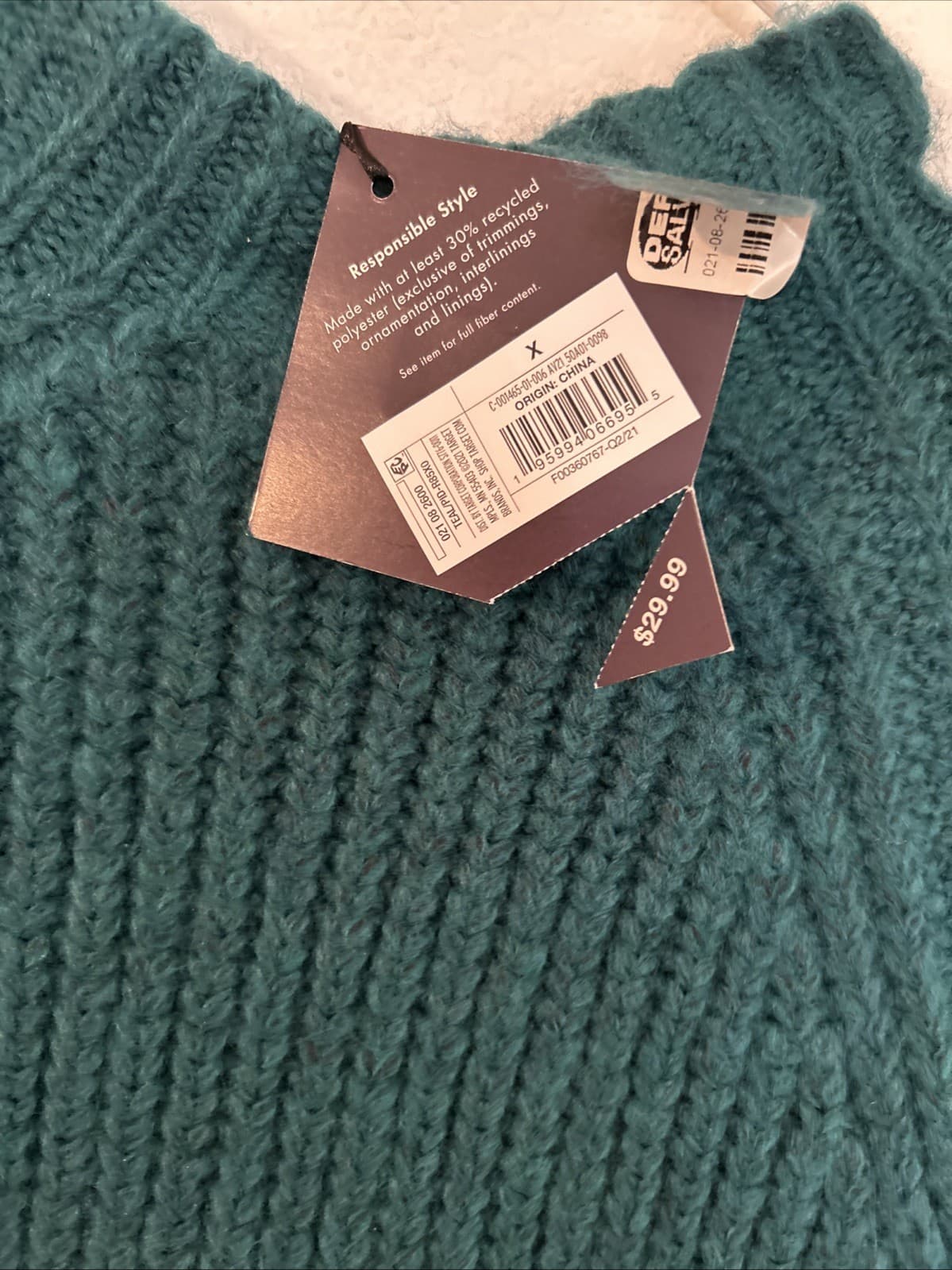 Women’s Sweater Green NWT 1X Ava & Viv - Thumbnail 4