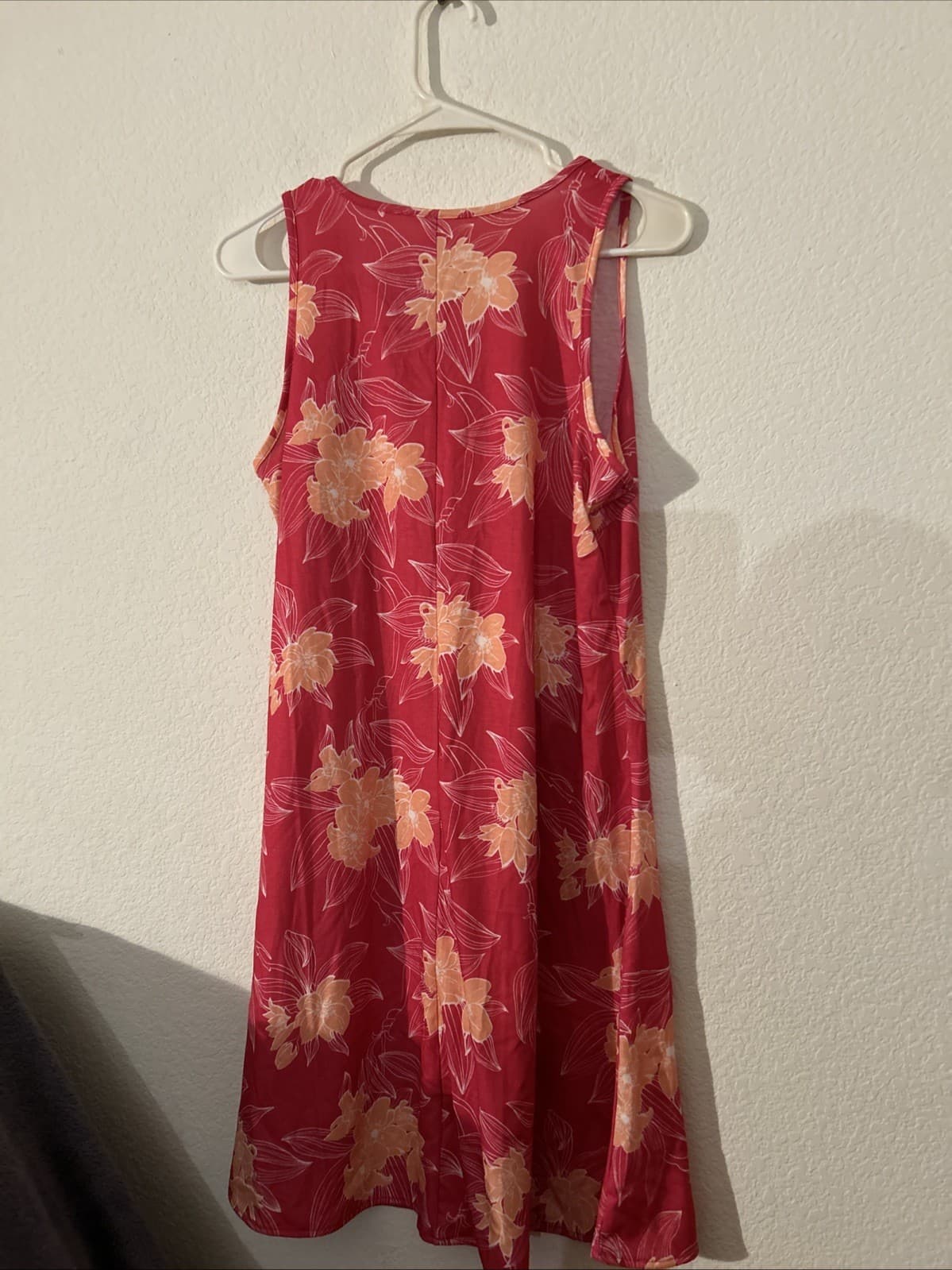 West Loop Tank Dress Women's Medium Pink Floral Print Polyester Blend - Thumbnail 3