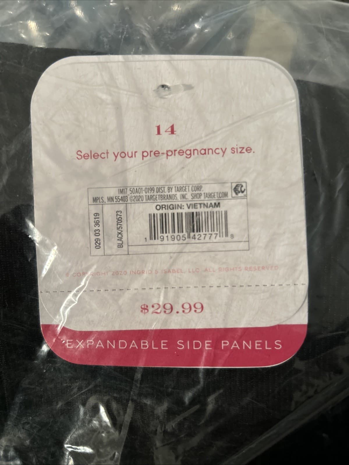 Isabel Maternity By Ingrid & Isabel Skinny Black Size 14 Expandable Side Panels - Thumbnail 6