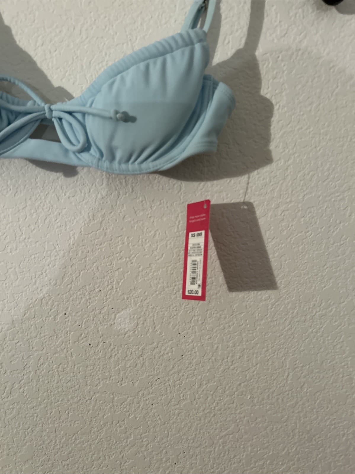 Juniors Shirred Underwire Bikini Top Xhilaration Blue Size XS (00) - Thumbnail 2