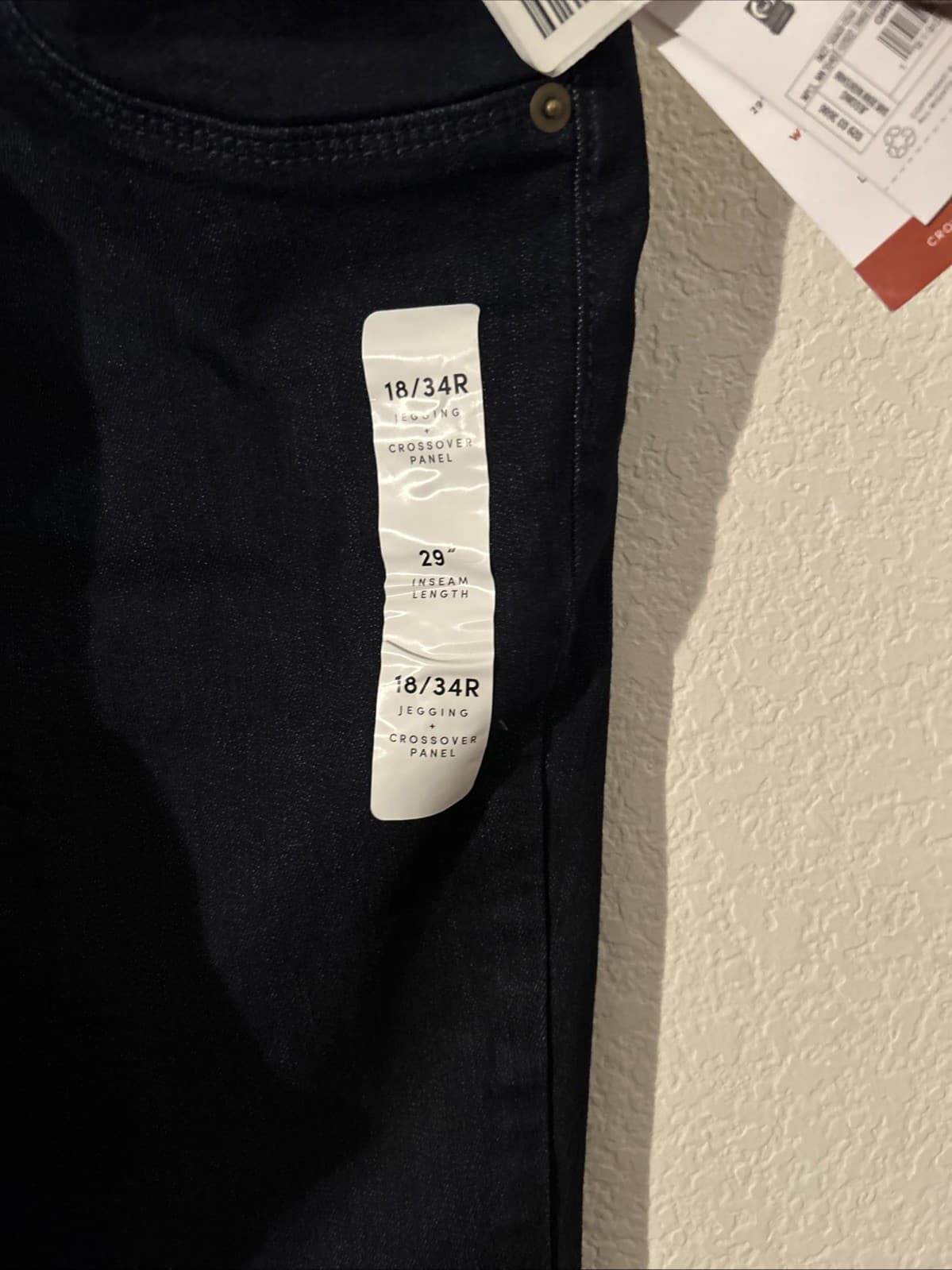 Isabel Ingrid & Isabel Maternity Jeans Crossover Panel 18/34R Jogging Blue NWT - Thumbnail 2