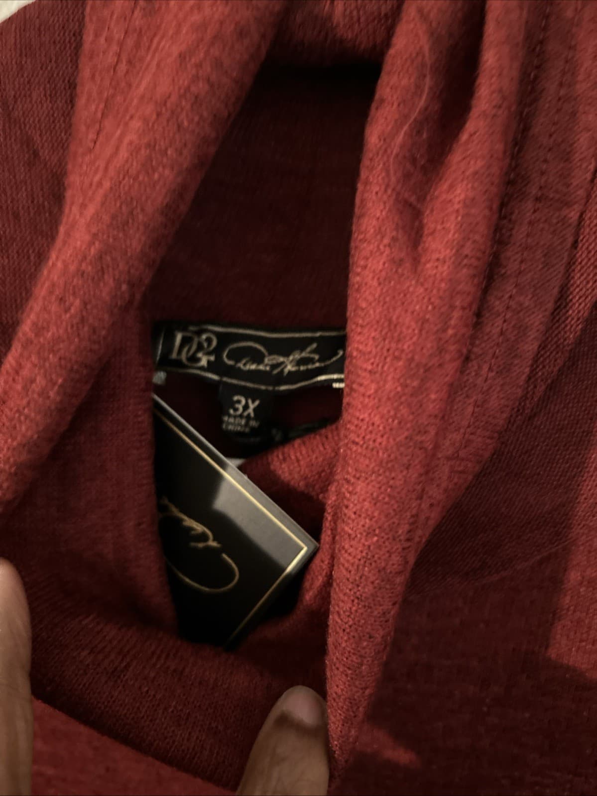 Diane Gilman 3X Wine Long Dress NWT - Thumbnail 3