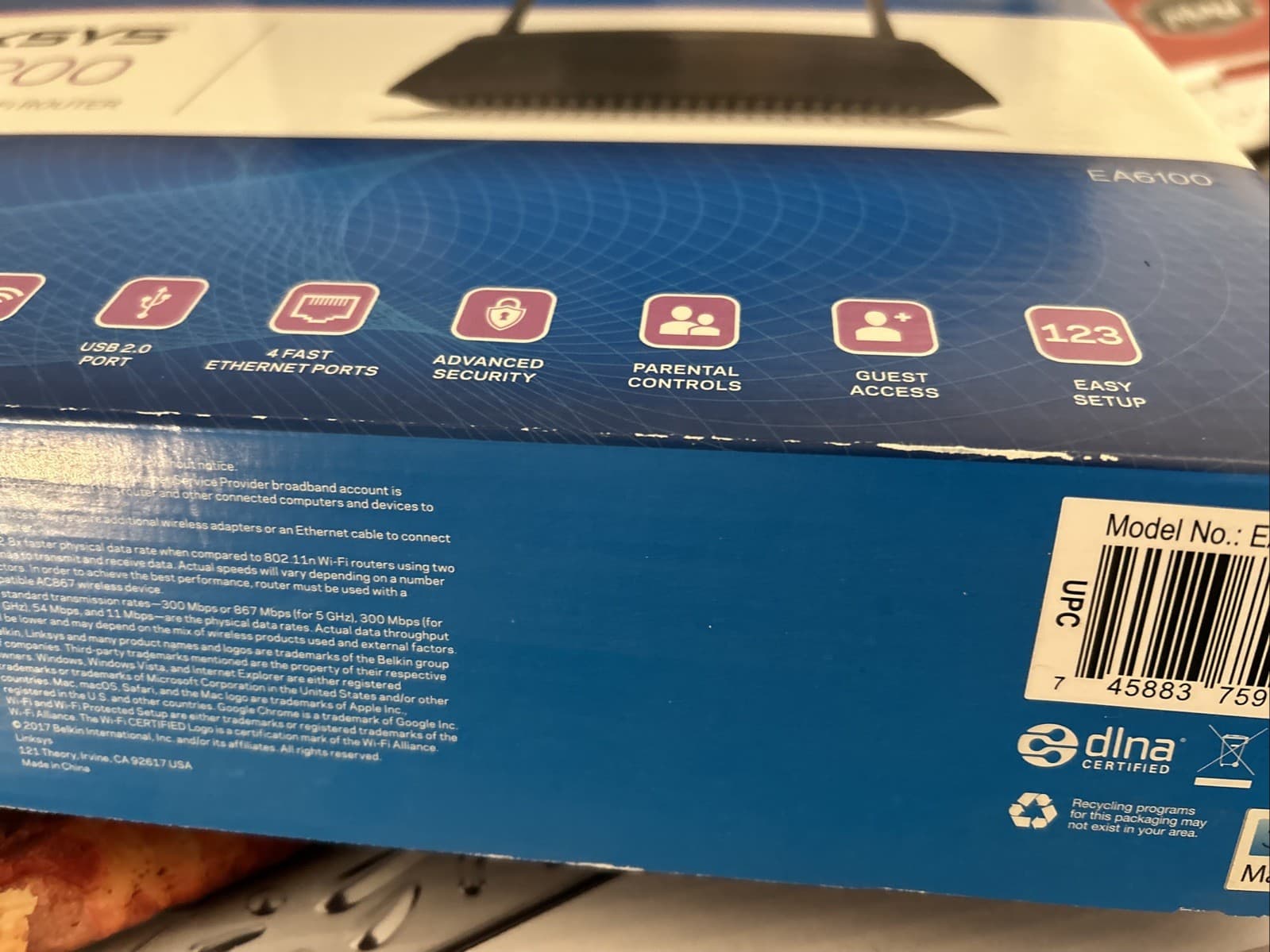 Linksys AC1200 Smart WiFi Router EA6100 - Opened Box - Thumbnail 5
