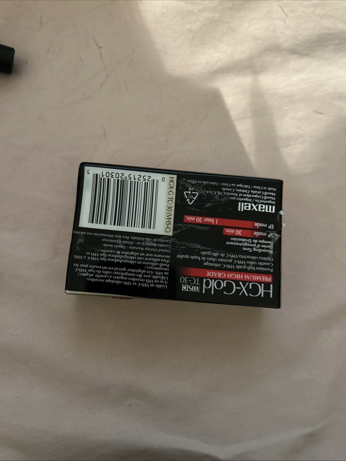 Maxell VHS-C TC-30 HGK-Gold Camcorder Videotape Cassette - Thumbnail 2
