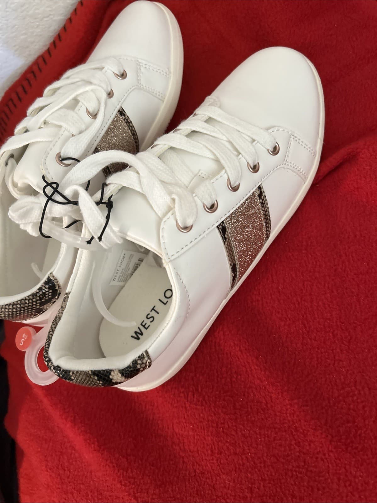 Women's Sneaker Shoes Size S 5/6, West Loop Sneakers, White/Mixed - Thumbnail 4