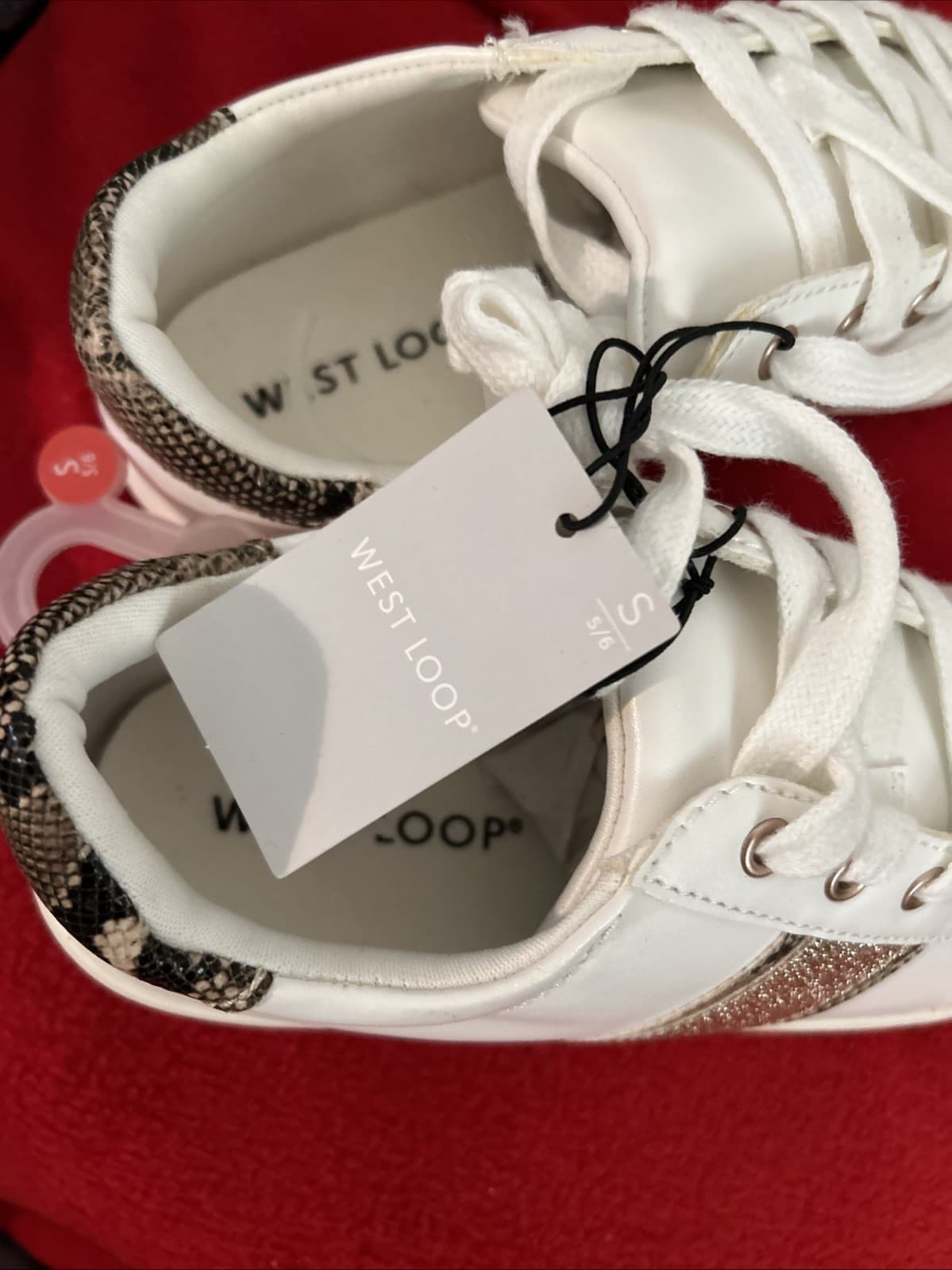 Women's Sneaker Shoes Size S 5/6, West Loop Sneakers, White/Mixed - Thumbnail 5