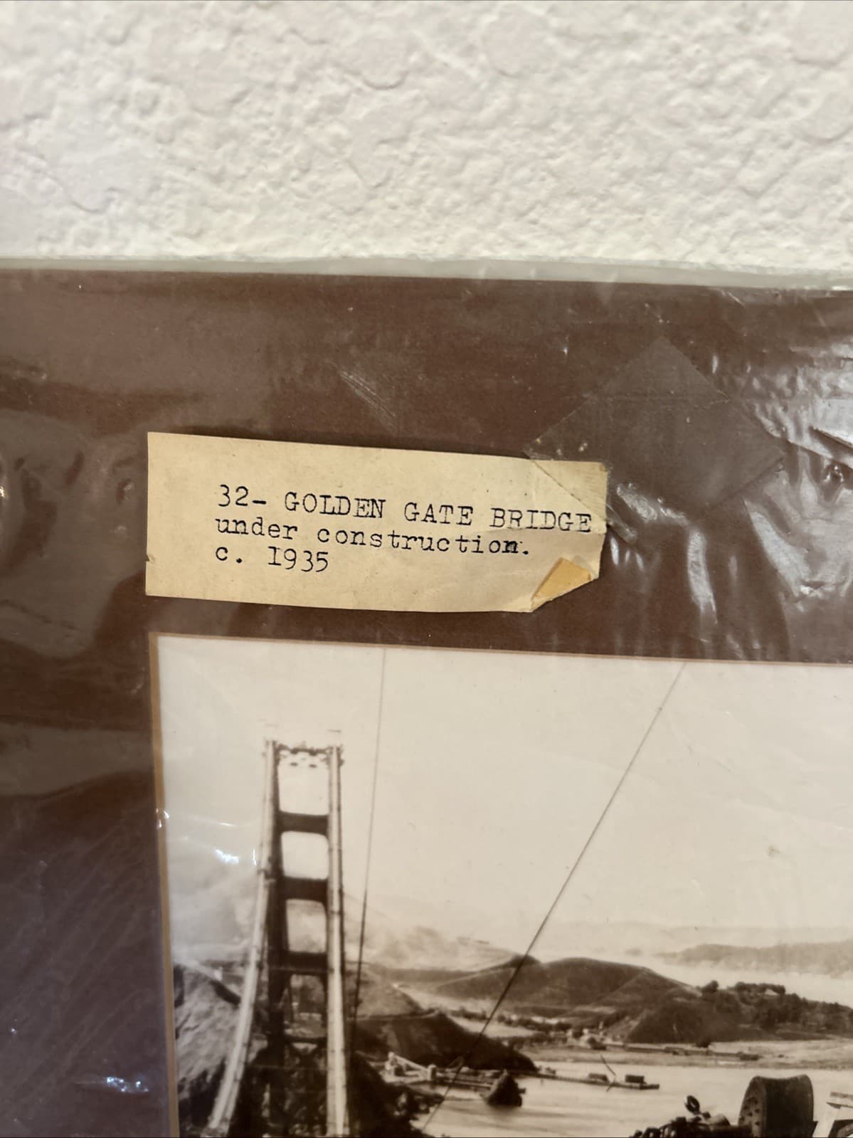 No 32 Golden Gate Bridge Under Construction 1935 8x10 Excellent Condition - Thumbnail 2