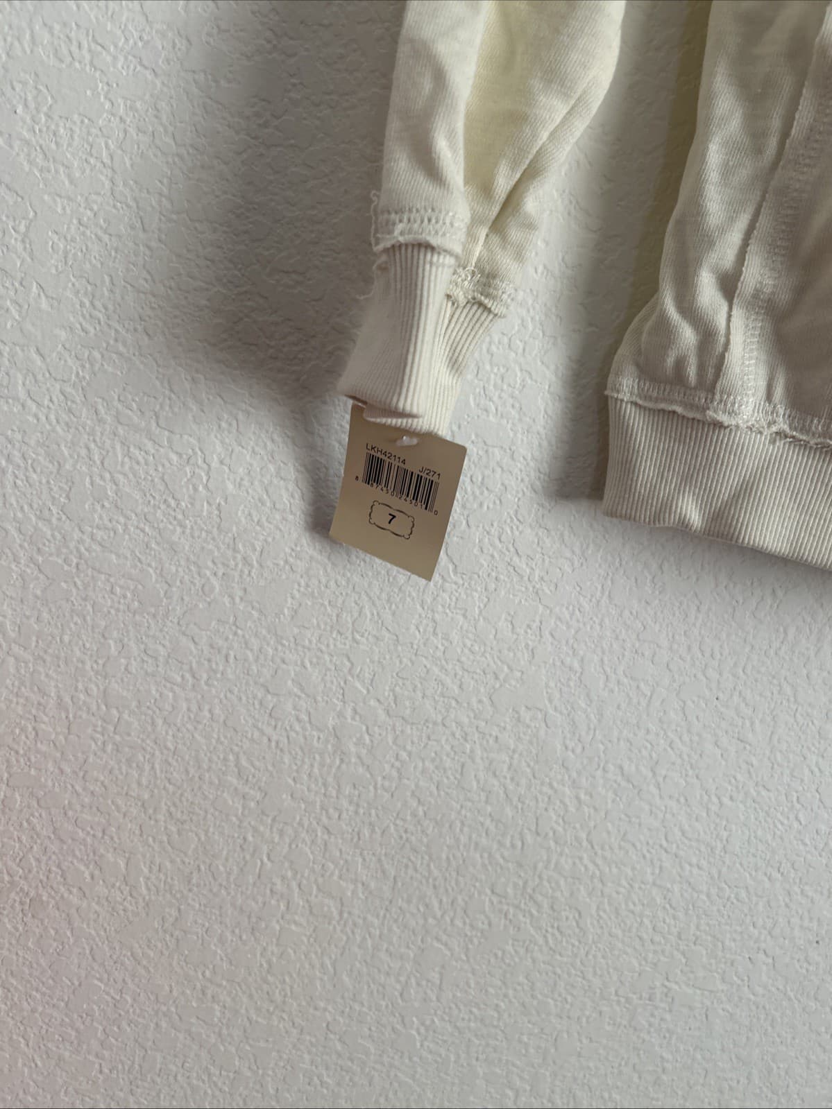 Little Girls Hooded Long Sleeve Sweater Size 7 Beige NWT - Thumbnail 3