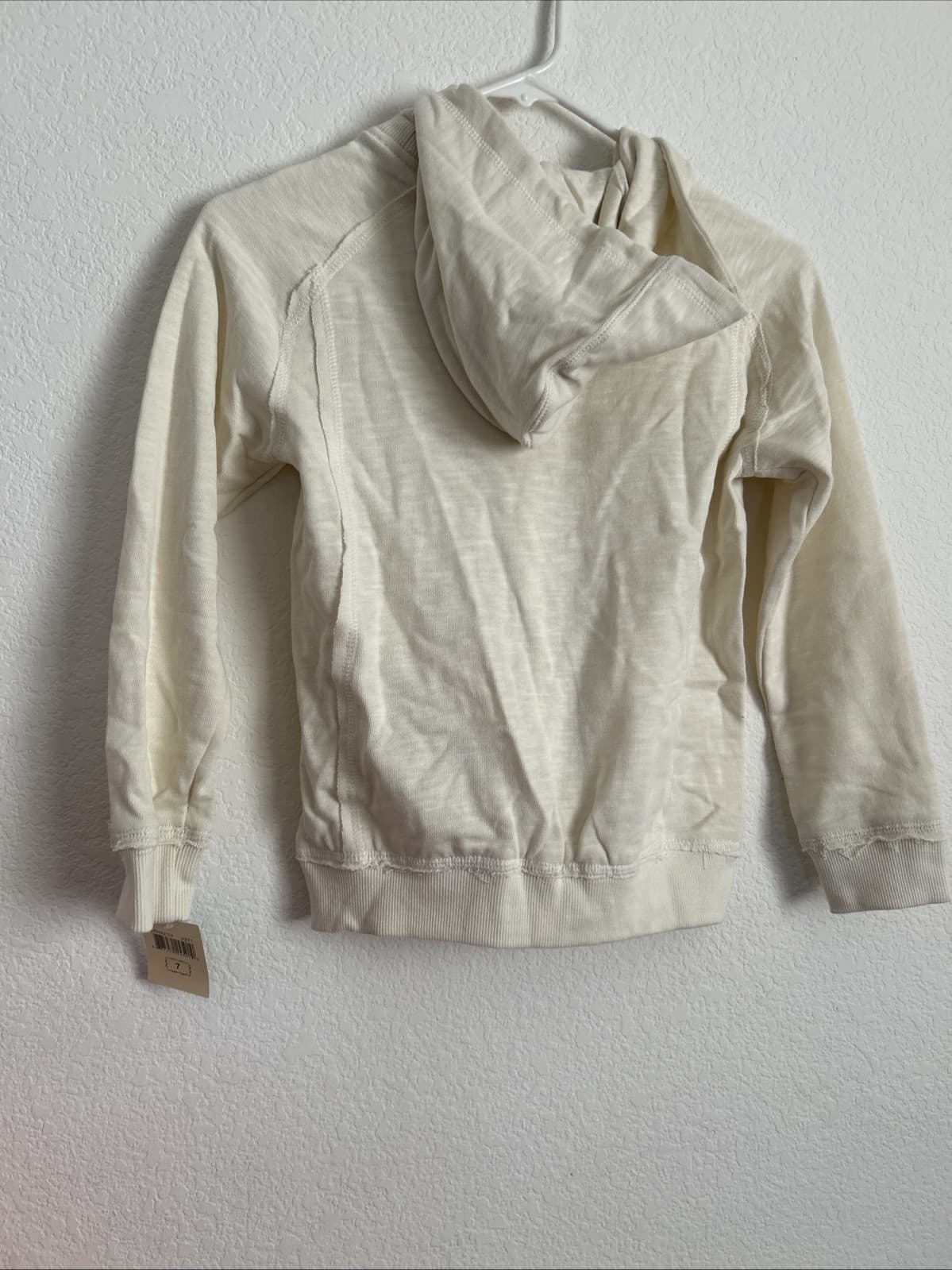 Little Girls Hooded Long Sleeve Sweater Size 7 Beige NWT - Thumbnail 2
