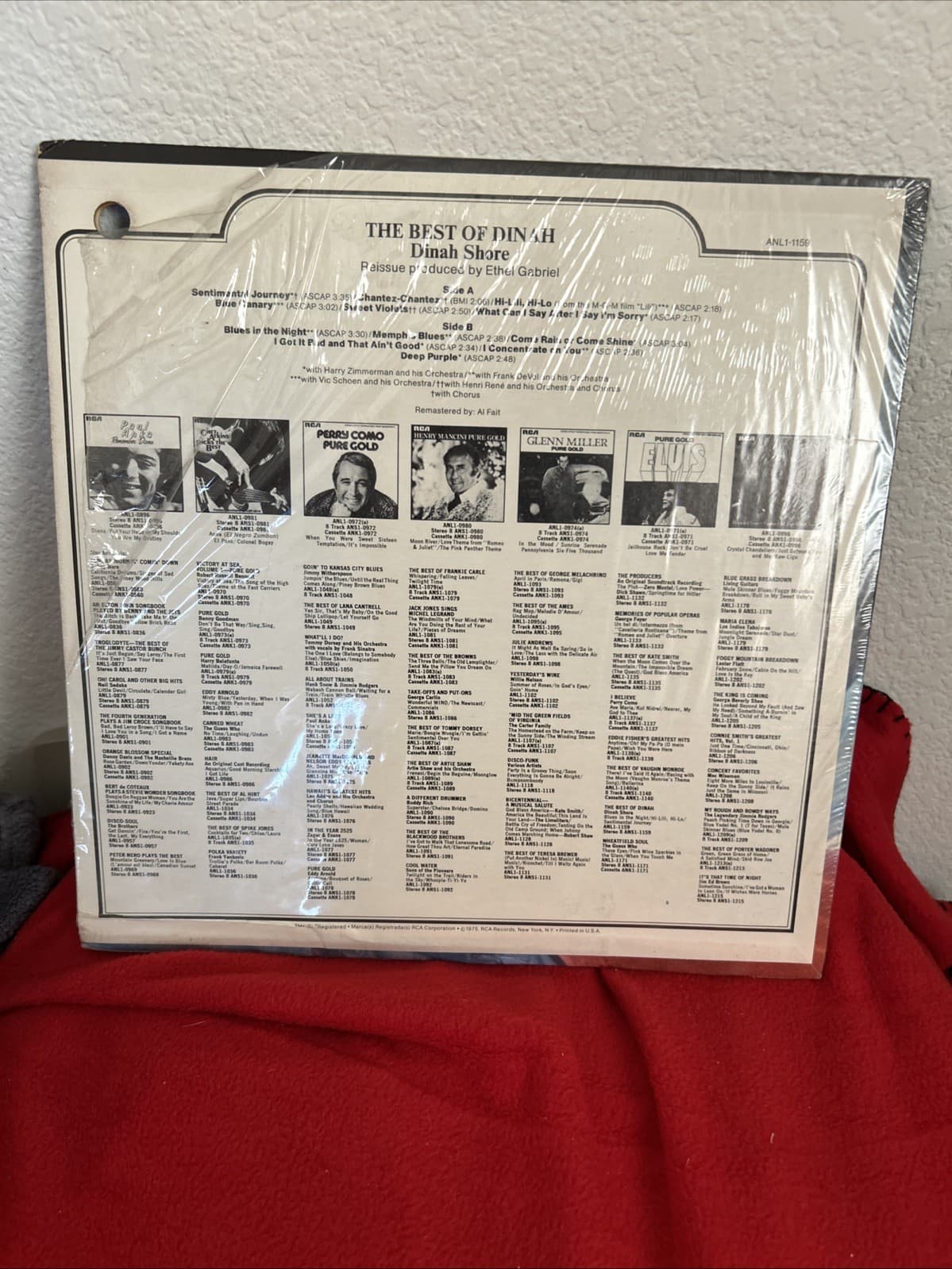 Dinah Shore The Best Of Vinyl LP Record 1975 RCA ANL-1-1159 USA With A Picture - Thumbnail 3