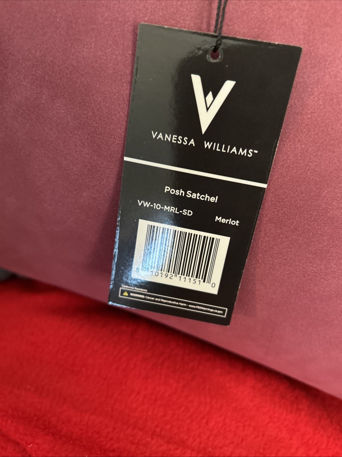 Vanessa Williams Posh Satchel Merlot NWT With Dust Bag - Thumbnail 2