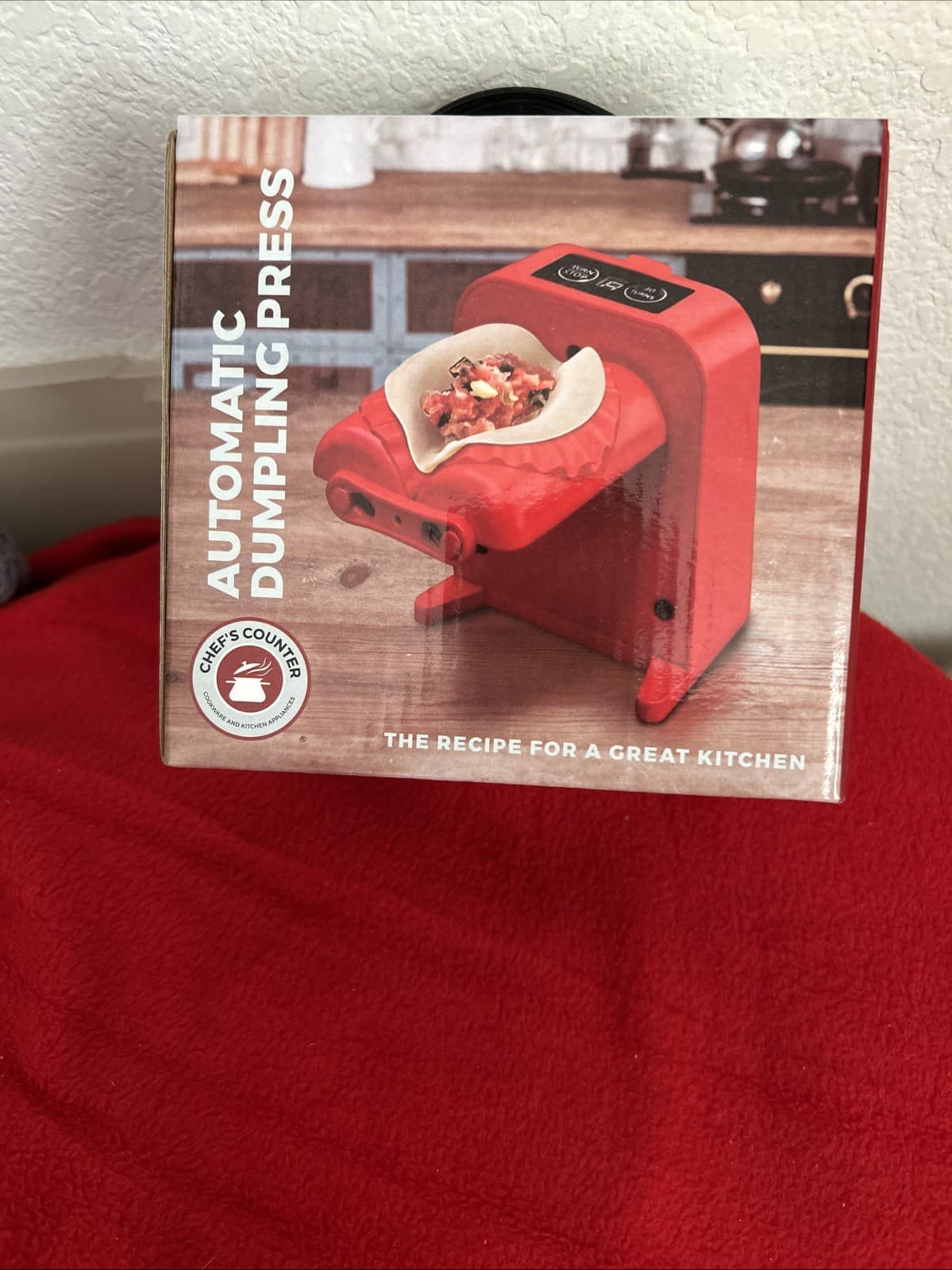 Chef's Counter Electric Automatic Dumpling Maker Machine Press Red CC8000-RD New - Thumbnail 3
