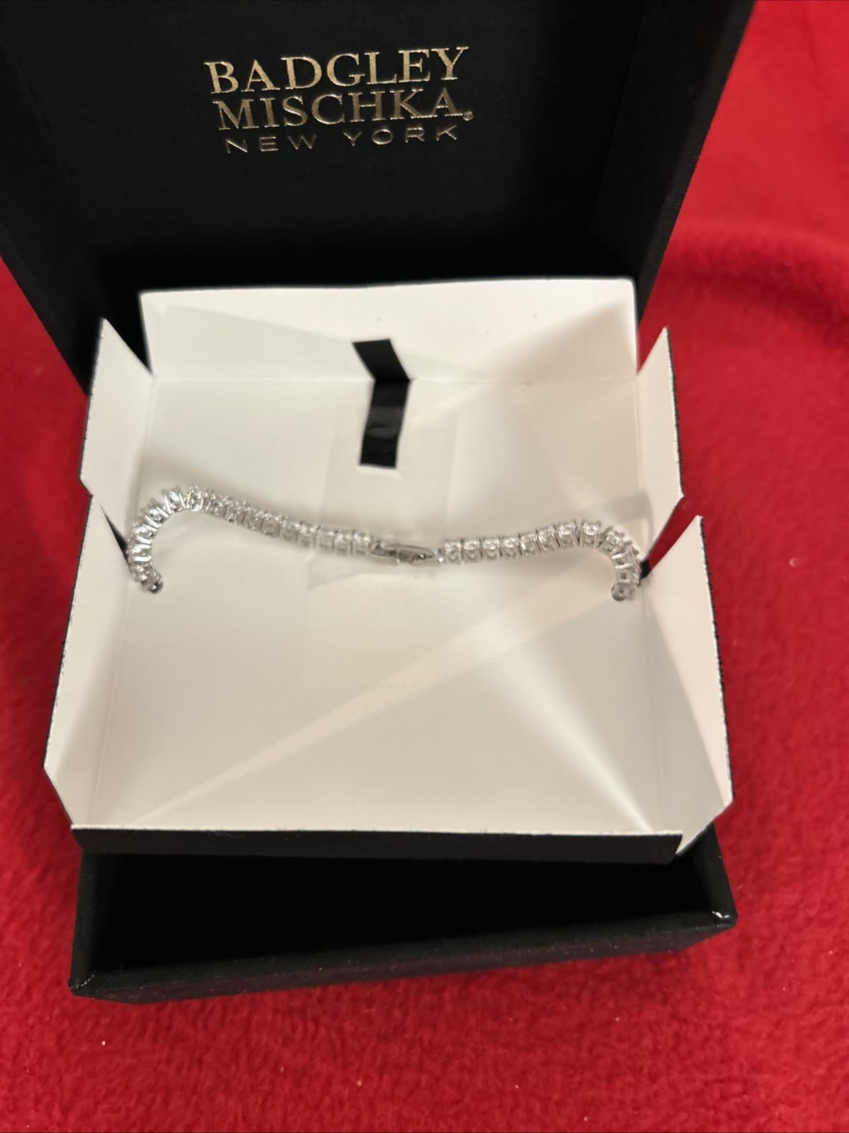 NIB BADGLEY MISCHKA NEW YORK Faceted Rhinestone Bracelet * STUNNING * - Thumbnail 3