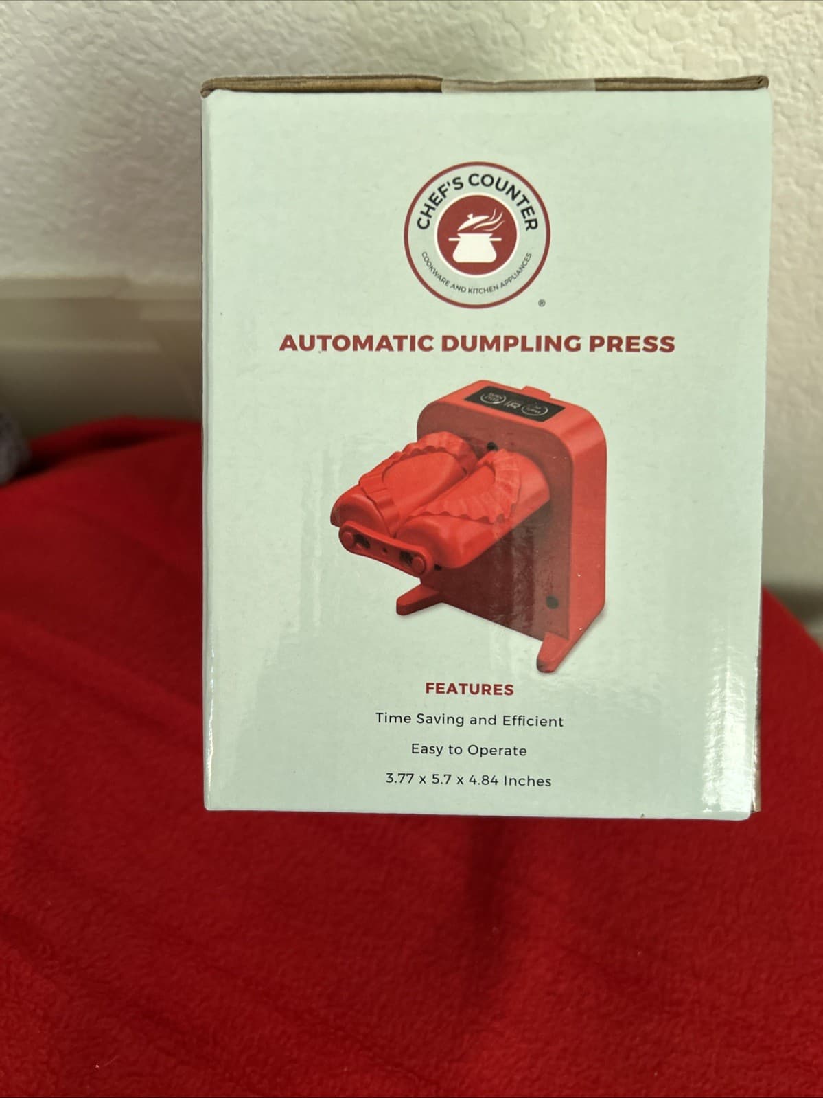Chef's Counter Electric Automatic Dumpling Maker Machine Press Red CC8000-RD New - Thumbnail 4