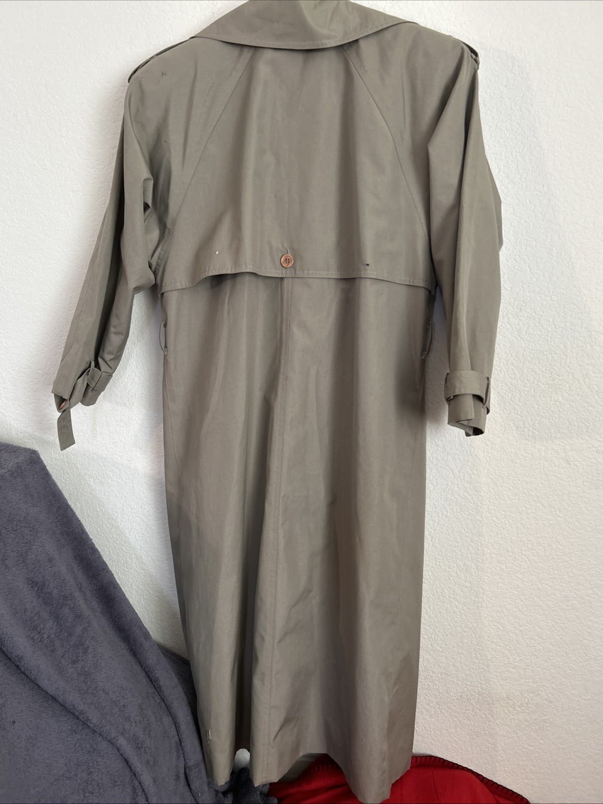 Women's J Gallery Double Breasted Rain Trench Coat Jacket Color Beige Size 5/6 - Thumbnail 5