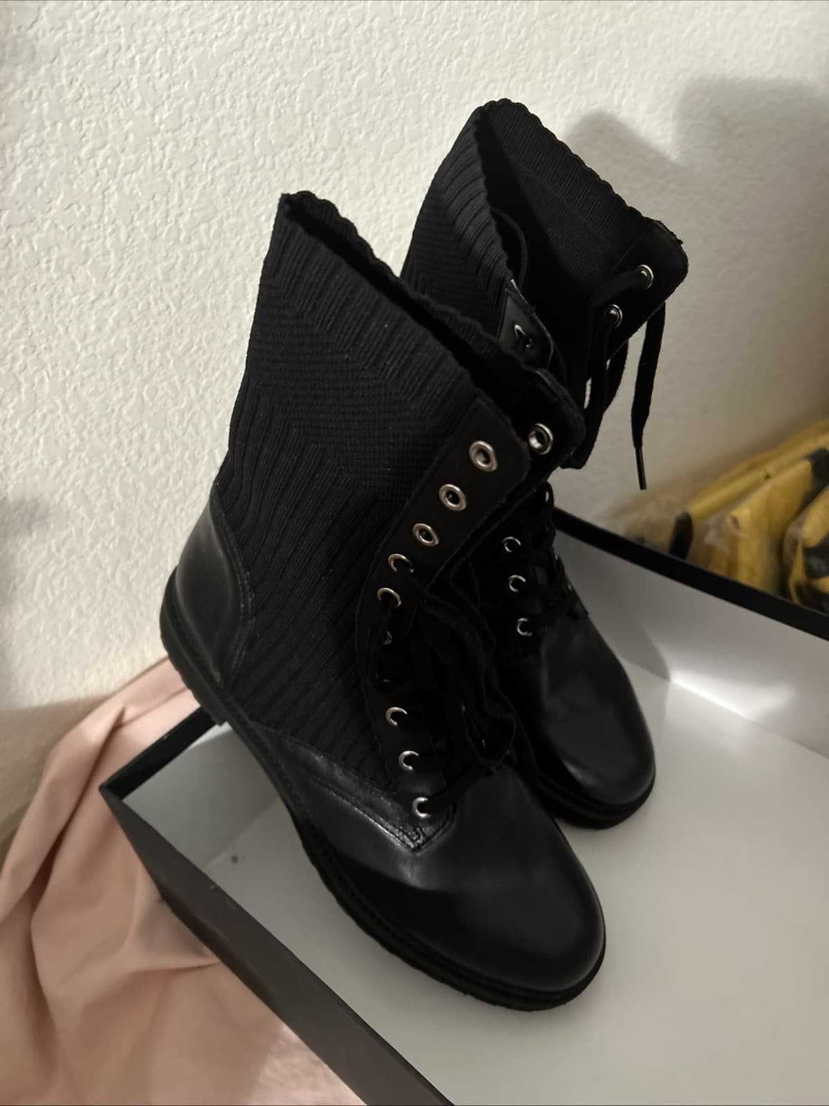 Tony Bianco Gem Combat Boots Women's Black NIB Black - Thumbnail 2