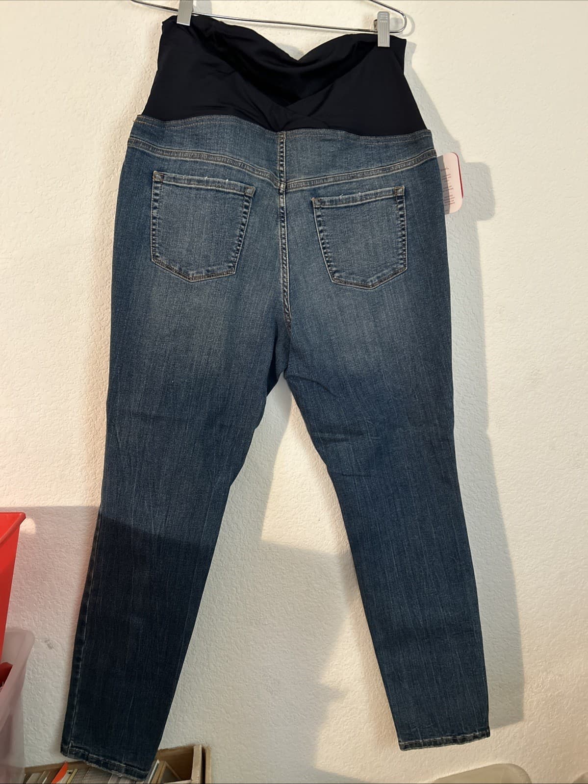 Women's Skinny Distressed Maternity Jeans 16/33 NWT Isabel Maternity Blue - Thumbnail 3