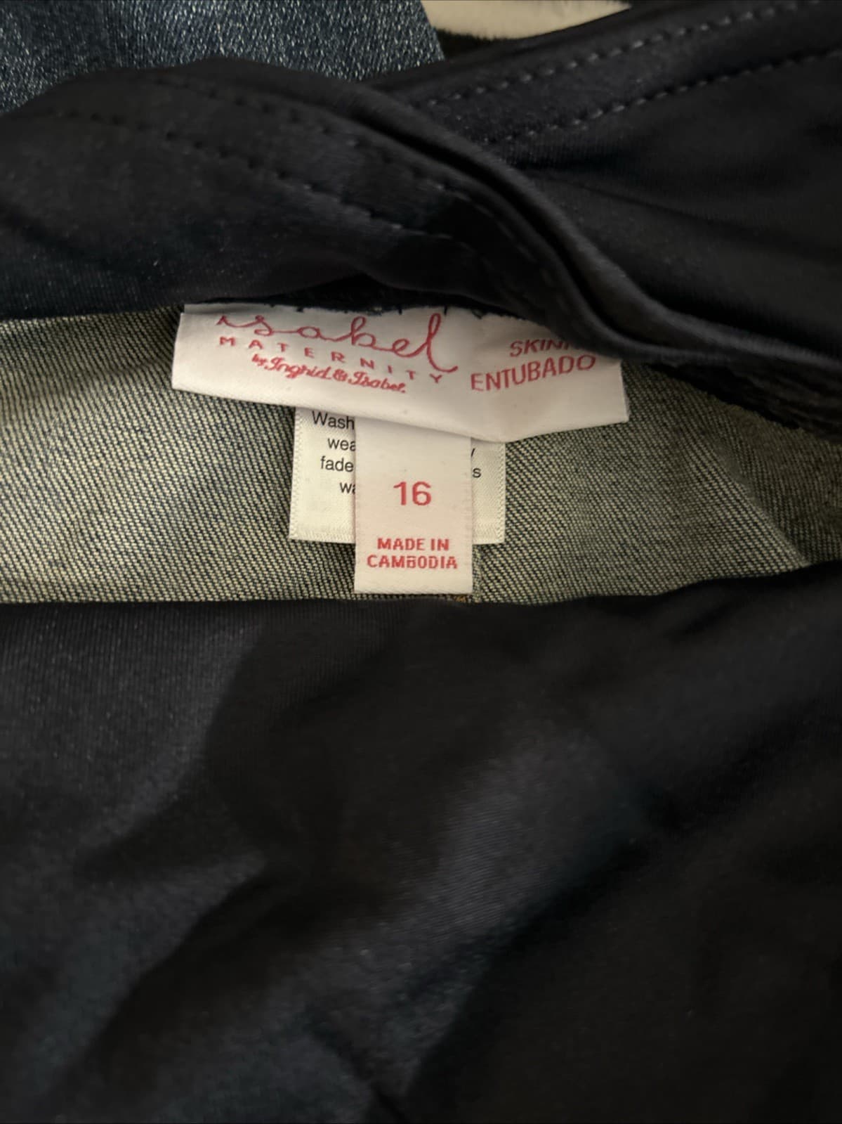 Women's Skinny Distressed Maternity Jeans 16/33 NWT Isabel Maternity Blue - Thumbnail 7