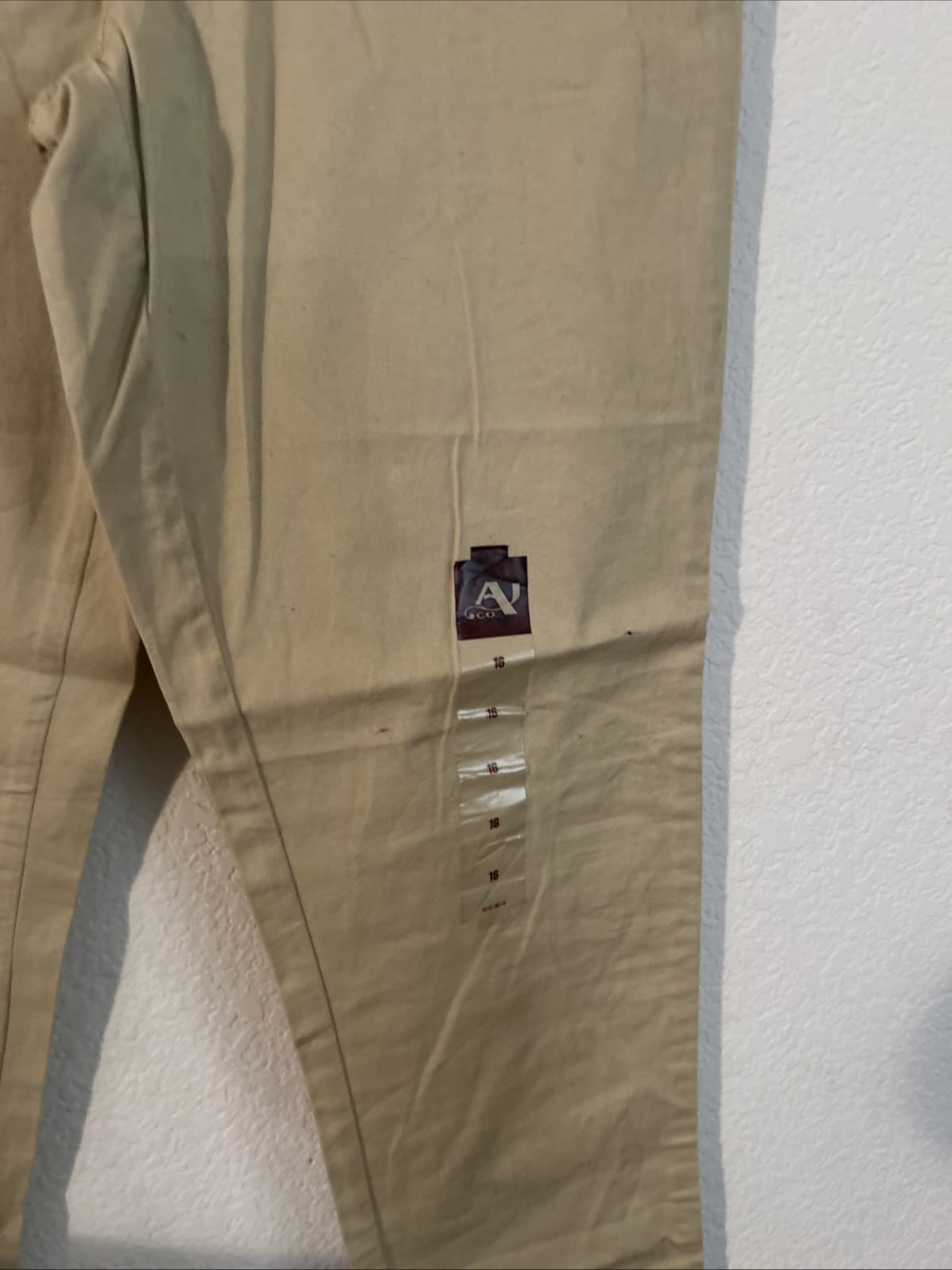 Girls Size 16 Regular Pants Arizona Jeans Khaki NWT Skinny - Thumbnail 2