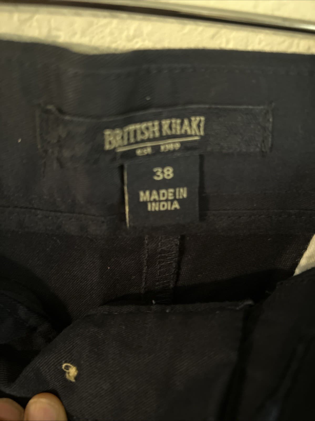 Men’s Navy Blue British Khaki Shorts NWOT Size 38 - Thumbnail 2