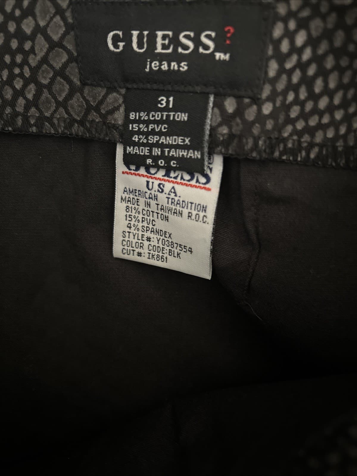 Women’s Guess Mini Skirt Size 31 NWOT Black And Gray - Thumbnail 3