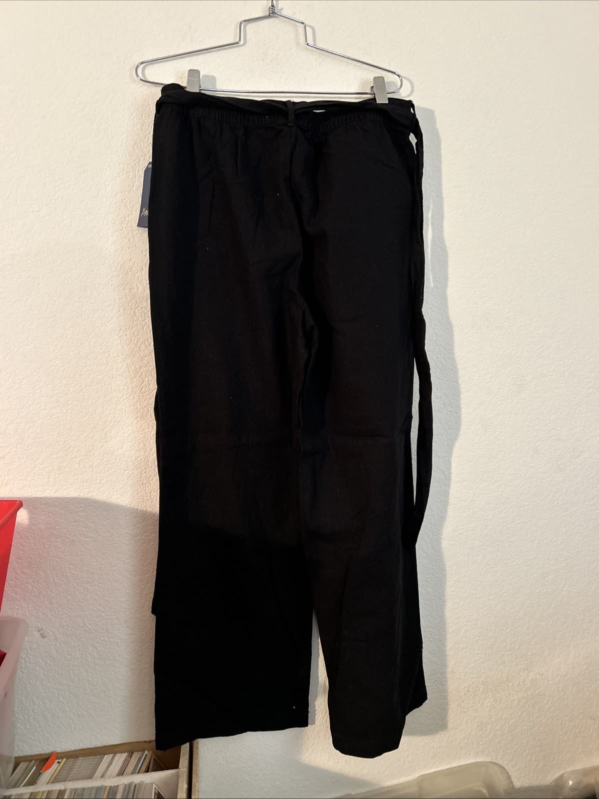 Women’s Black Wide Leg Pants NWT Size 10 Angels Forever Young - Thumbnail 3