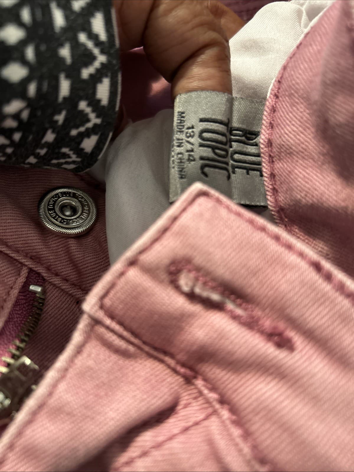 Women’s Pink Jeans 13/14 Blue Topic NWOT - Thumbnail 4