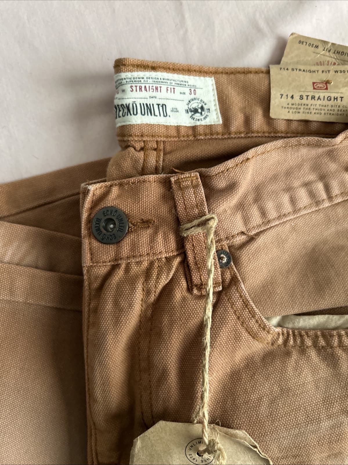 men's ecko unltd 714 Straight Fit Copper 30x30 - Thumbnail 2