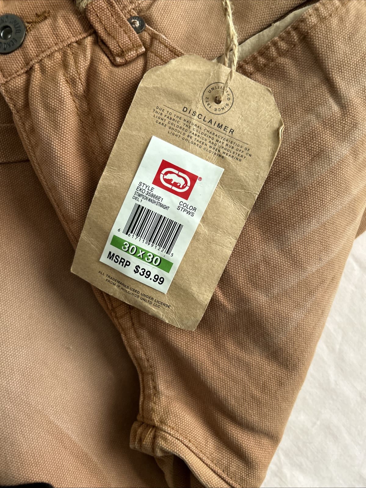men's ecko unltd 714 Straight Fit Copper 30x30 - Thumbnail 5