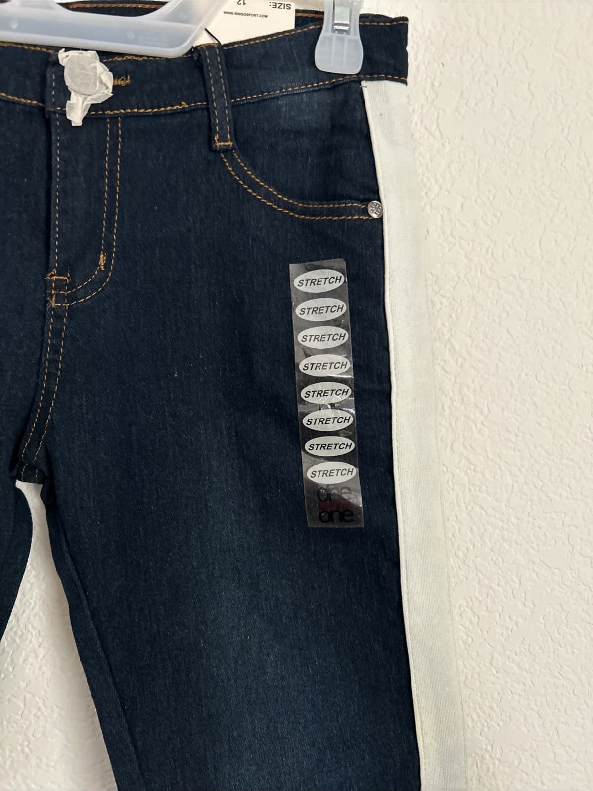 Girls Size 12 Stretch Jeans NWT One Point One Blue - Thumbnail 2