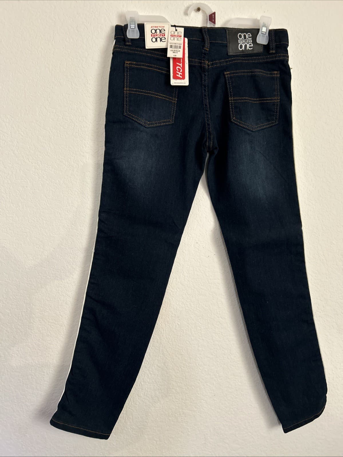 Girls Size 12 Stretch Jeans NWT One Point One Blue - Thumbnail 3