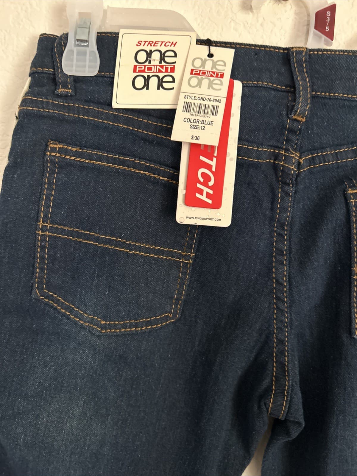 Girls Size 12 Stretch Jeans NWT One Point One Blue - Thumbnail 4