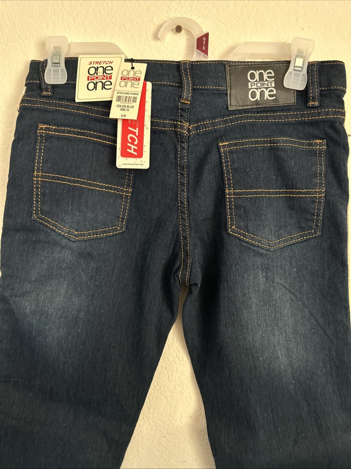 Girls Size 12 Stretch Jeans NWT One Point One Blue - Thumbnail 5