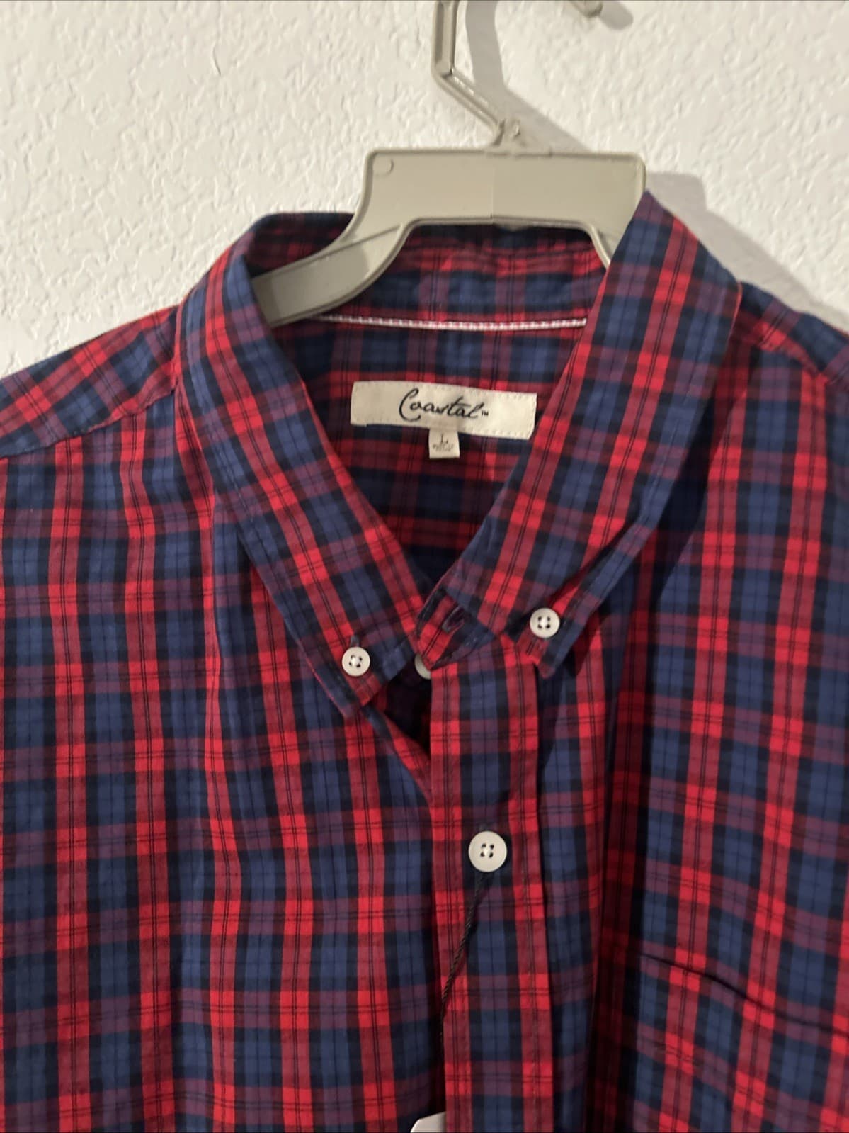 Men’s Button Up Large NWT Red And Blue - Thumbnail 2