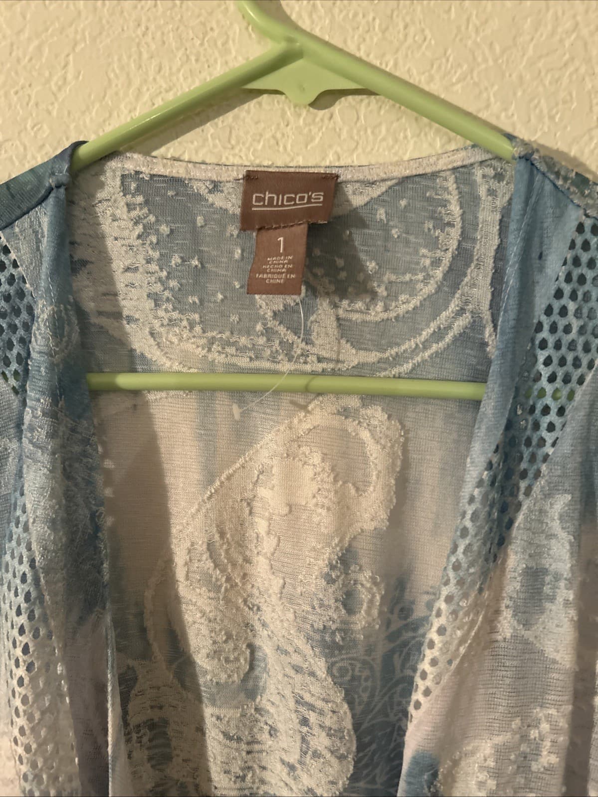 Women’s cardigan one size Chico’s Blue And White - Thumbnail 2