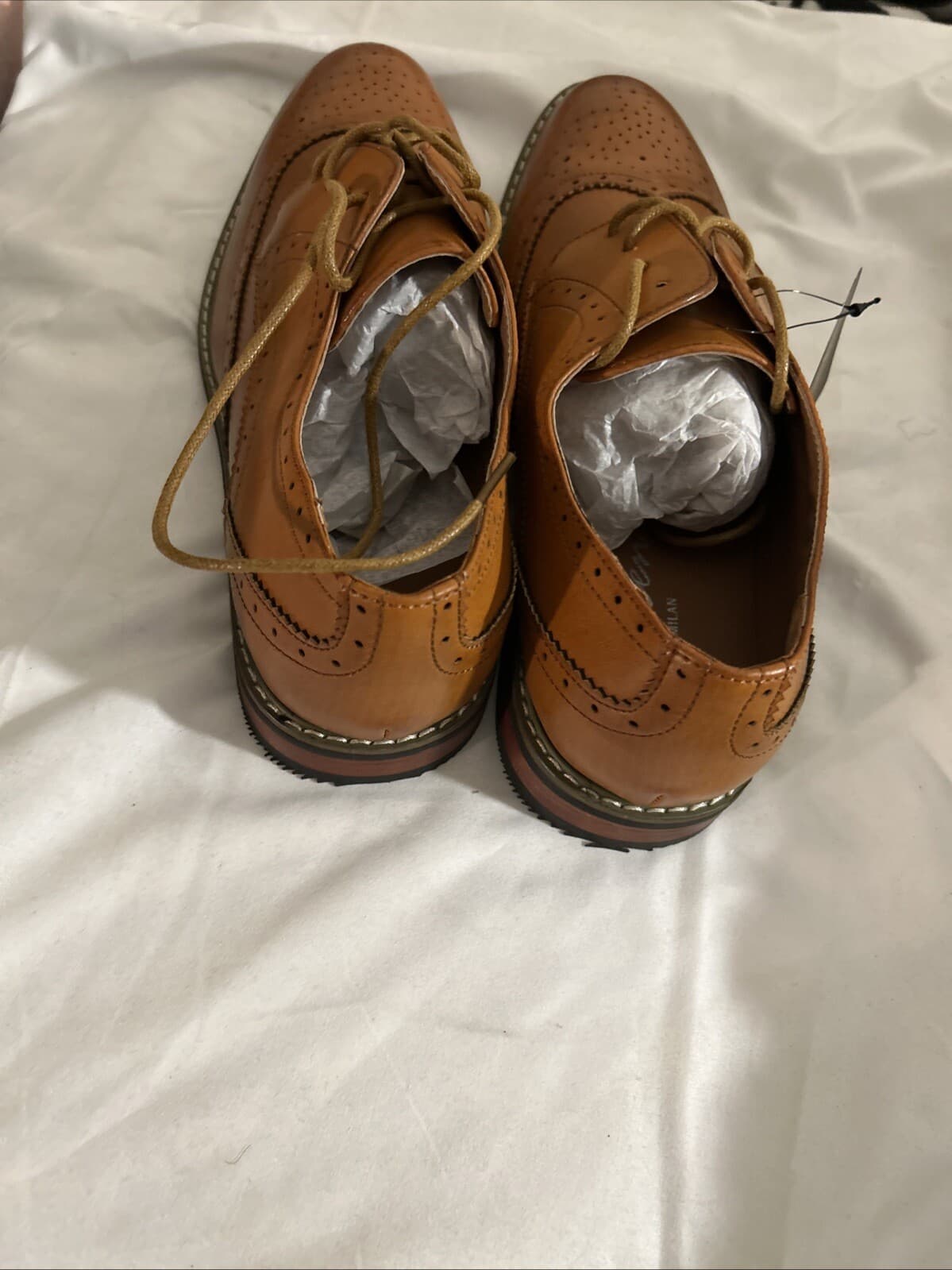 Jousen Men’s Dress Shoes - Size 9.5 Yellow Brown Amy601 New - Thumbnail 3