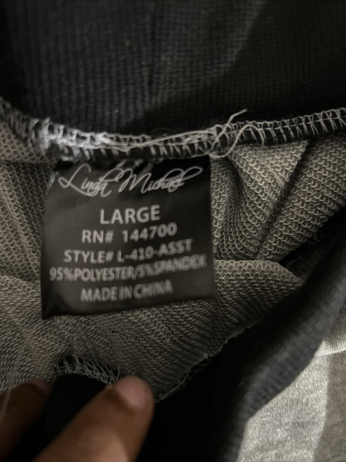 Women’s Linda Michael Large Joggers Grey NWT - Thumbnail 3