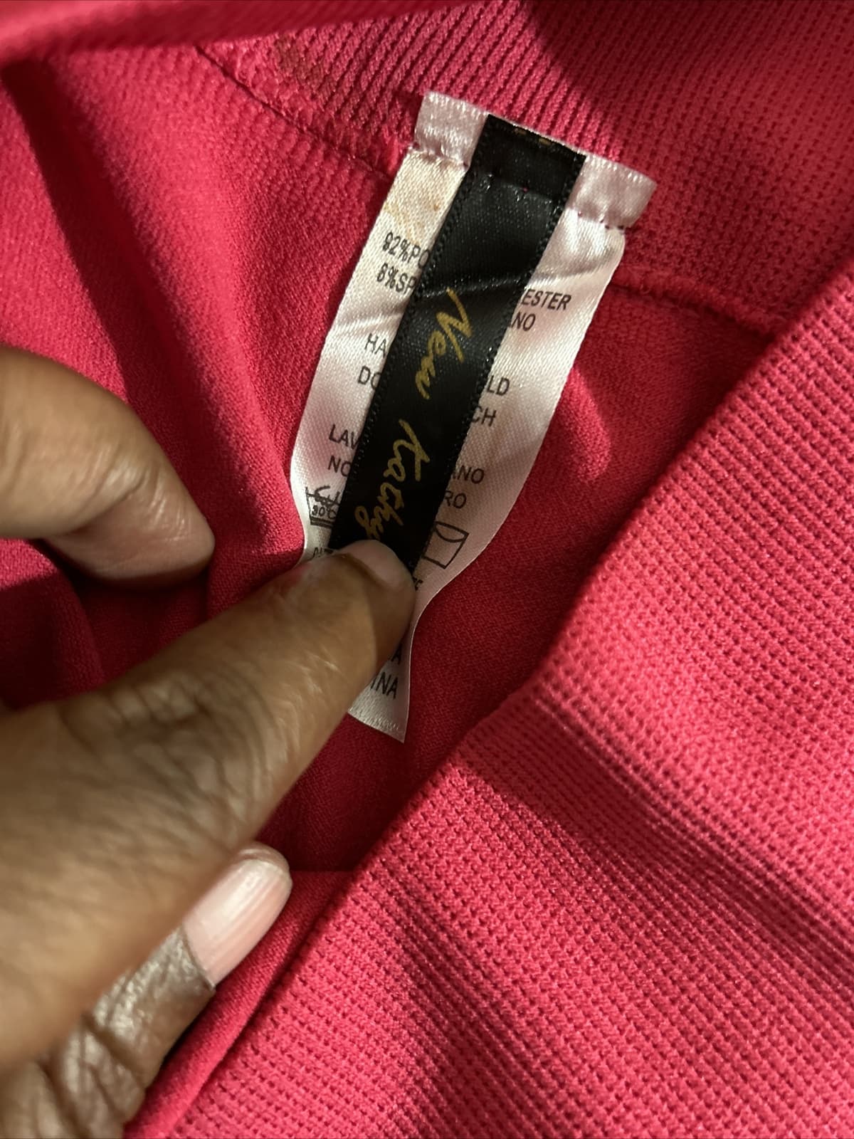 Women’s New Kathy Hot Pink One Size Women Leggings Stretch Nwt - Thumbnail 4