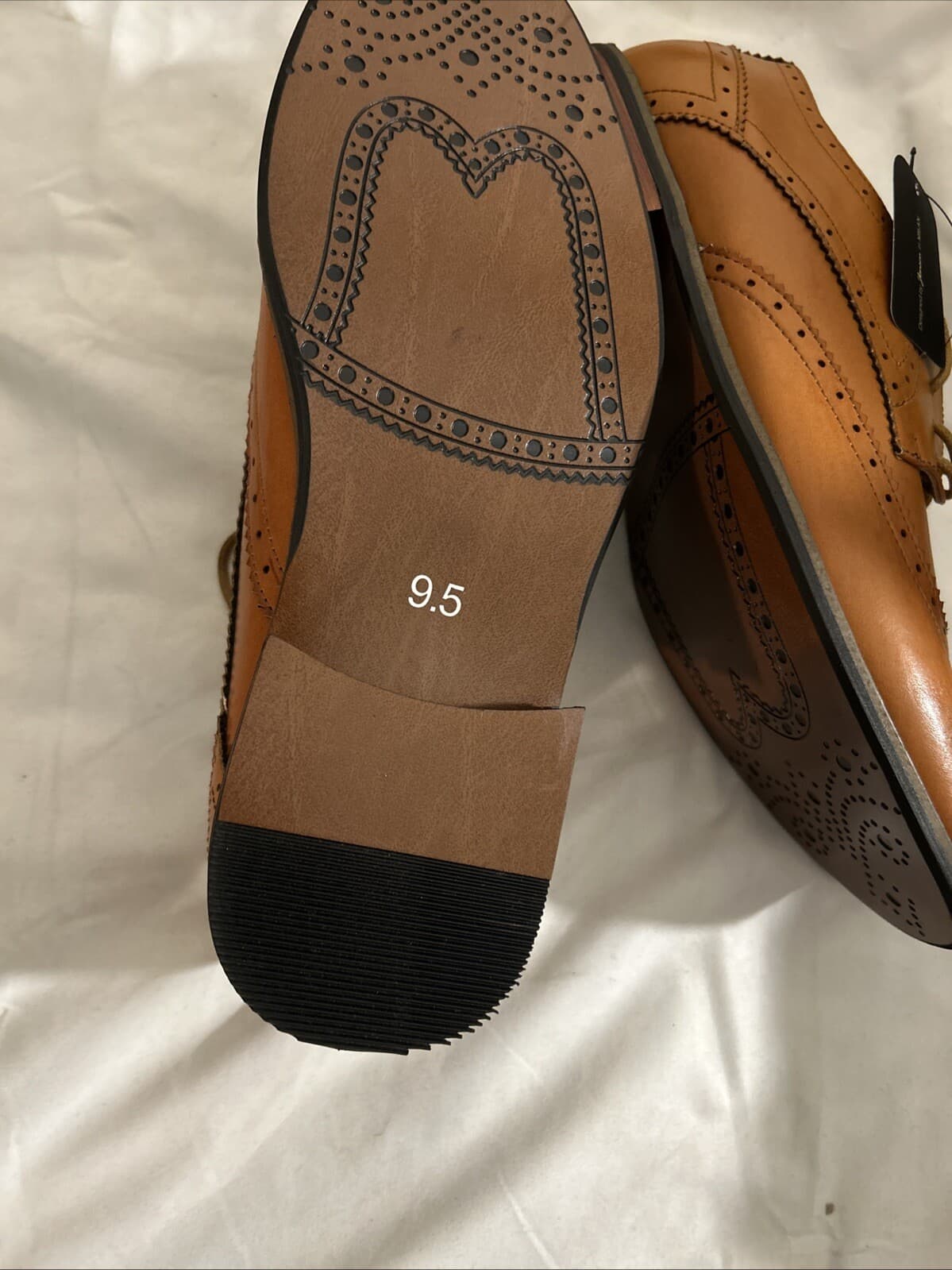 Jousen Men’s Dress Shoes - Size 9.5 Yellow Brown Amy601 New - Thumbnail 5