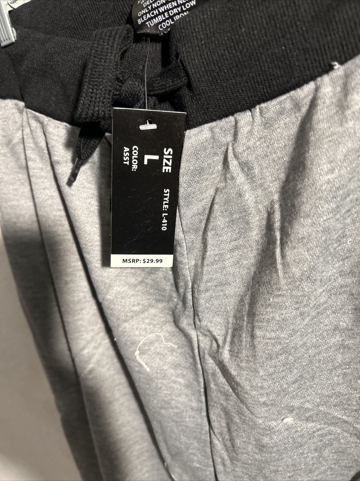Women’s Linda Michael Large Joggers Grey NWT - Thumbnail 2