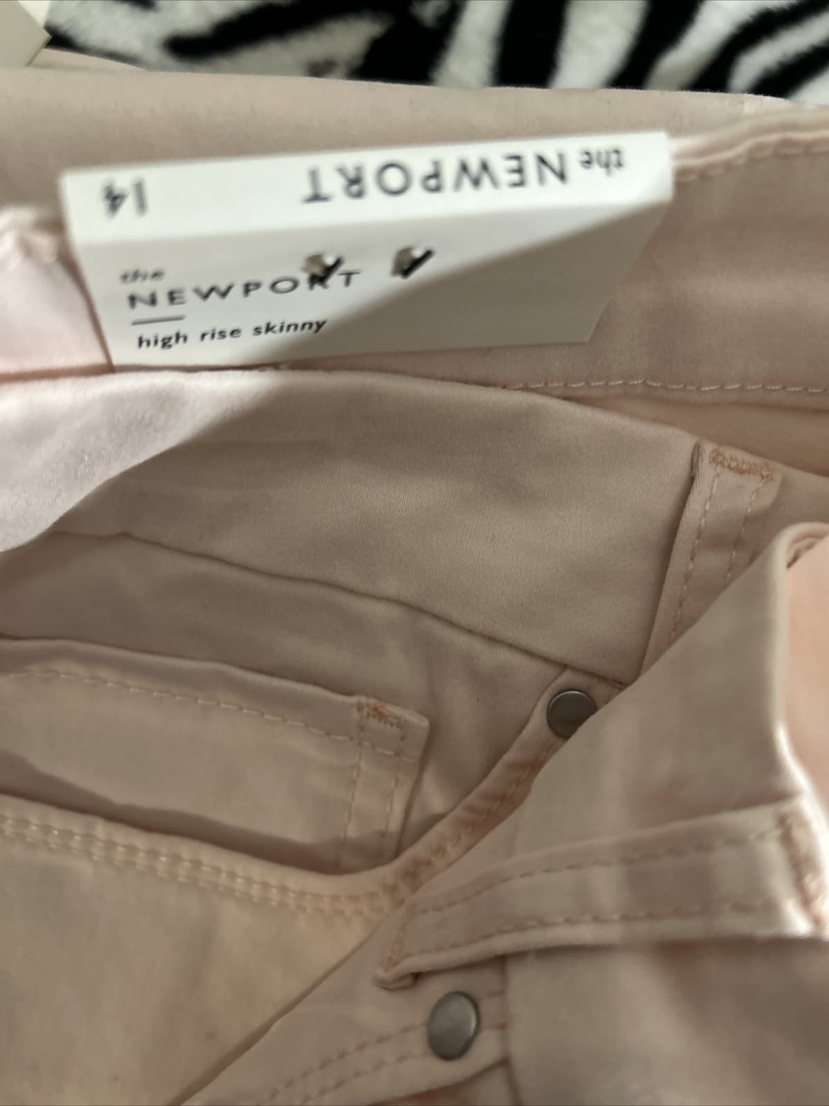 Womens ELLEN TRACY Refined Mid-rise Skinny Jeans Denim Pants Pink 14 - Thumbnail 6