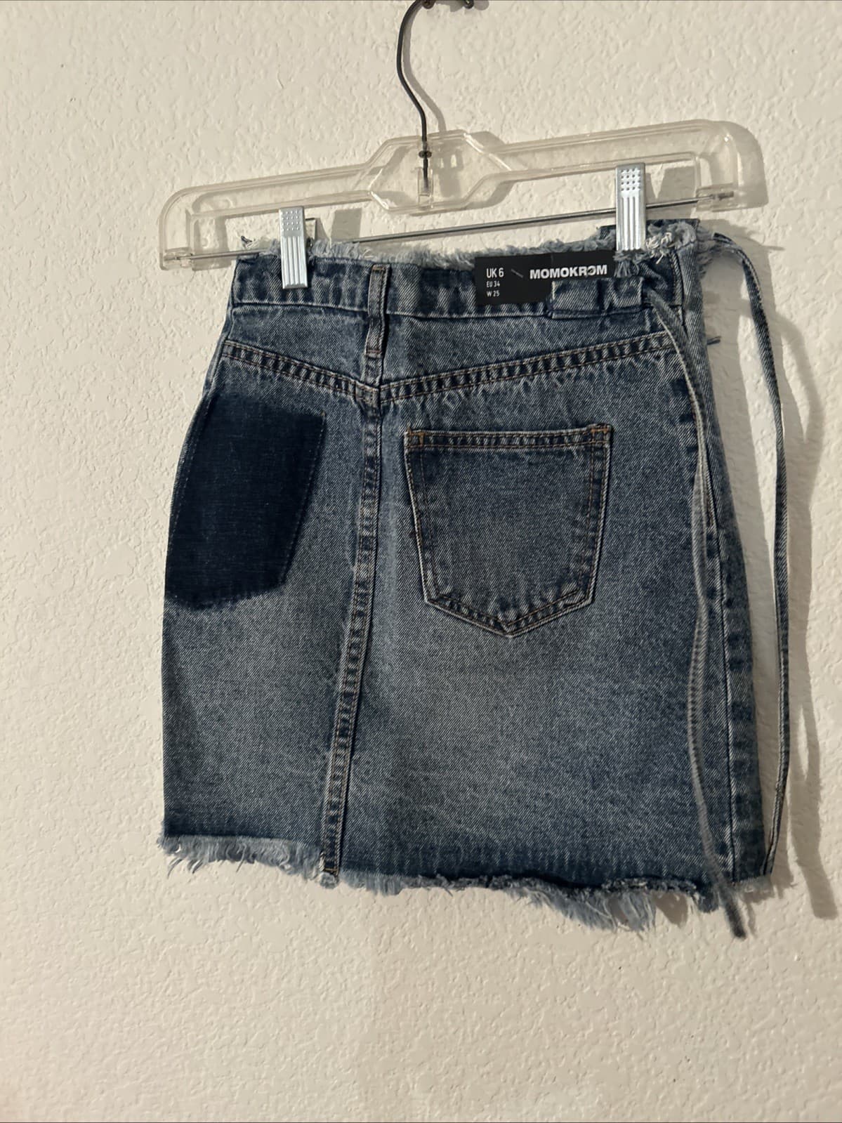 Women’s Denim Wrap Mini Skirt New Size 2 Boohoo Momokrom - Thumbnail 2