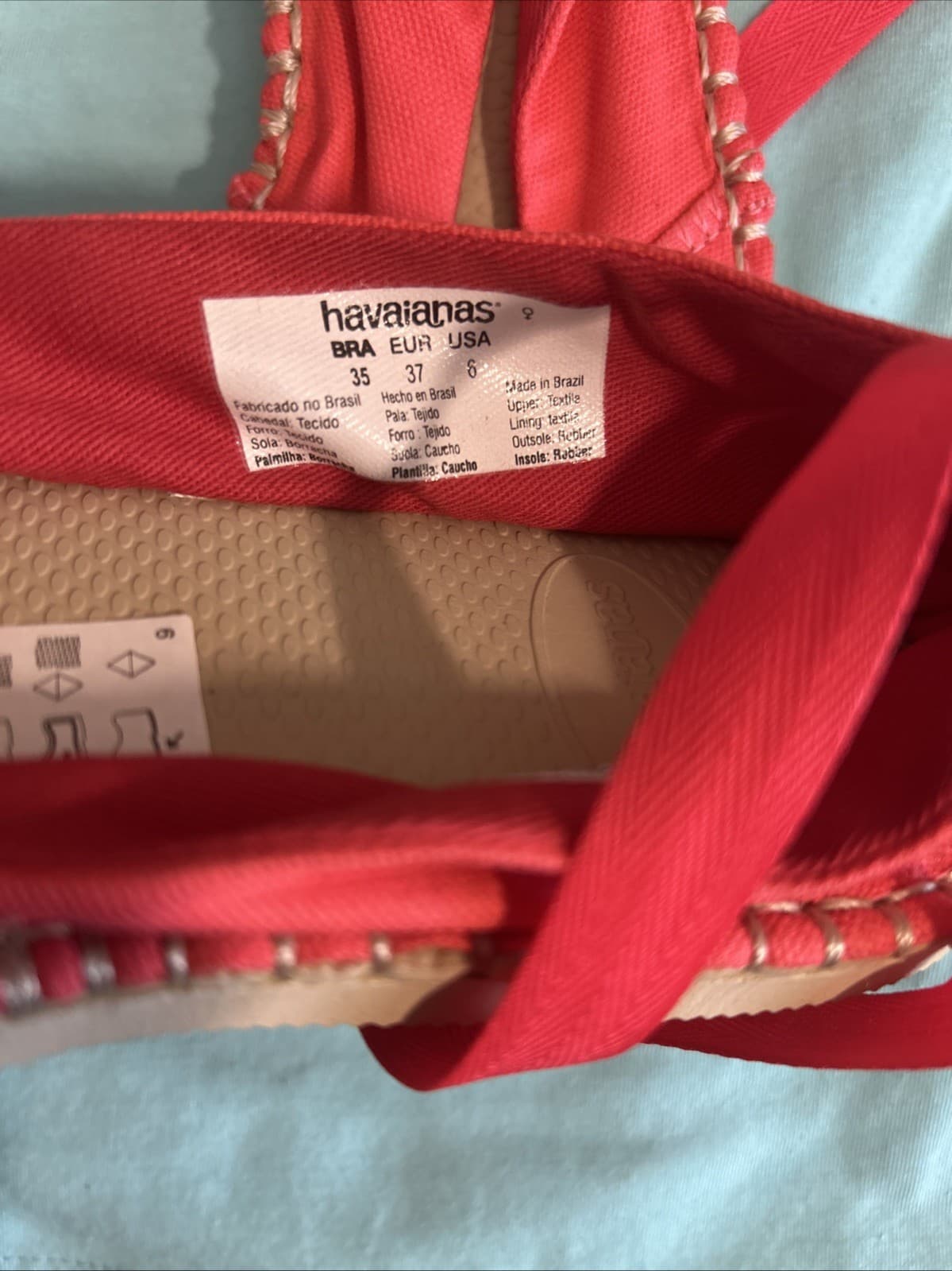 Havaianas Alpargatas (Espadrilles) Coral Size 6 New - Thumbnail 2