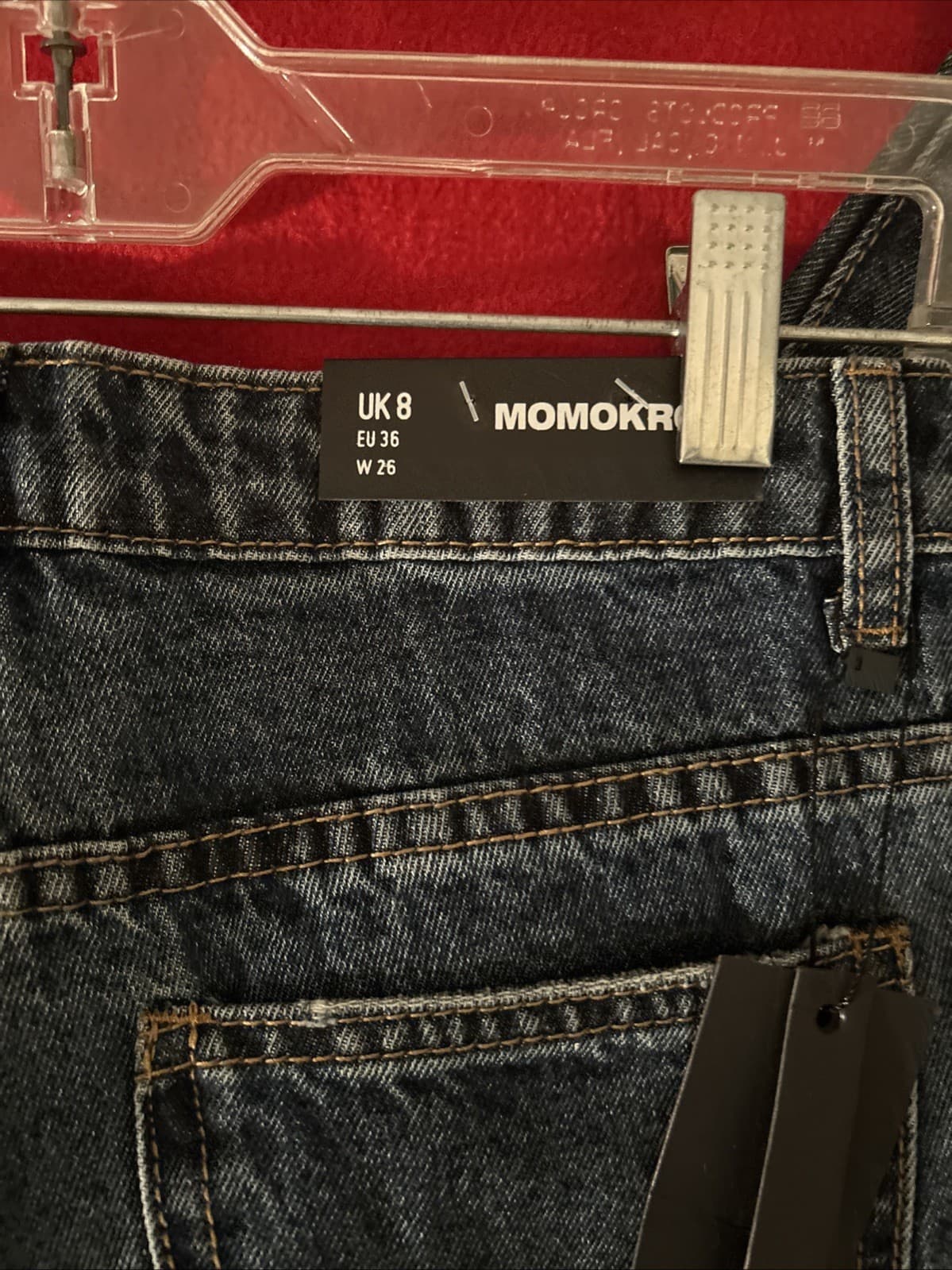 Women’s Size 4x24 NWT Momokrom Boohoo Distressed Jeans - Thumbnail 4