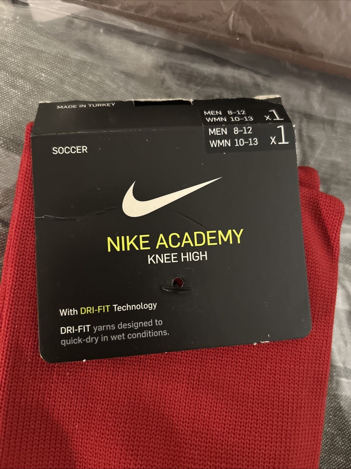 Nike Academy Over-The-Calf Soccer Socks, Red Knee High Men’s 8-12 Women’s 10-13 - Thumbnail 2