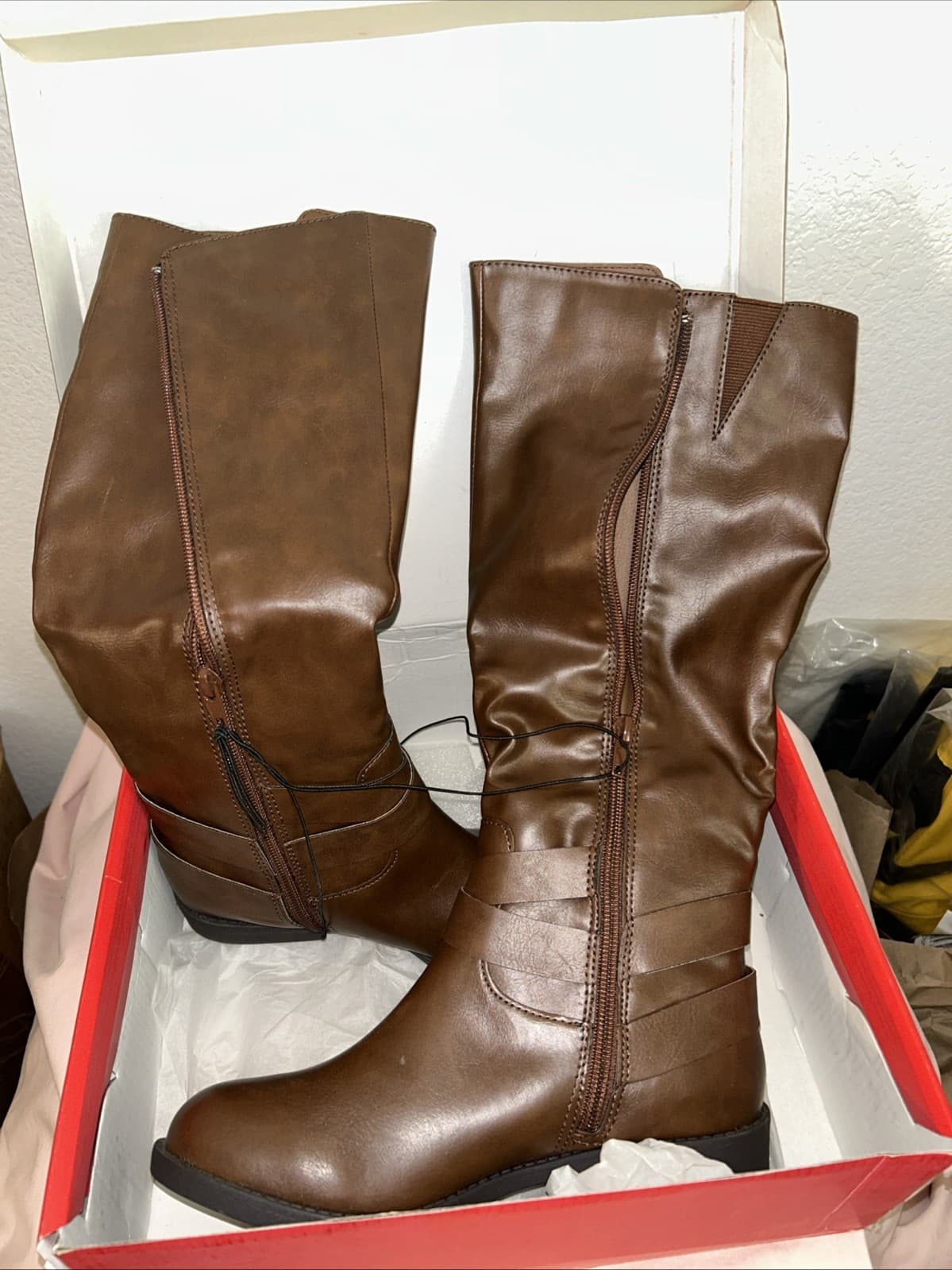 Style & Co Madixe Cognac Boots Size 5.5 M New - Thumbnail 3